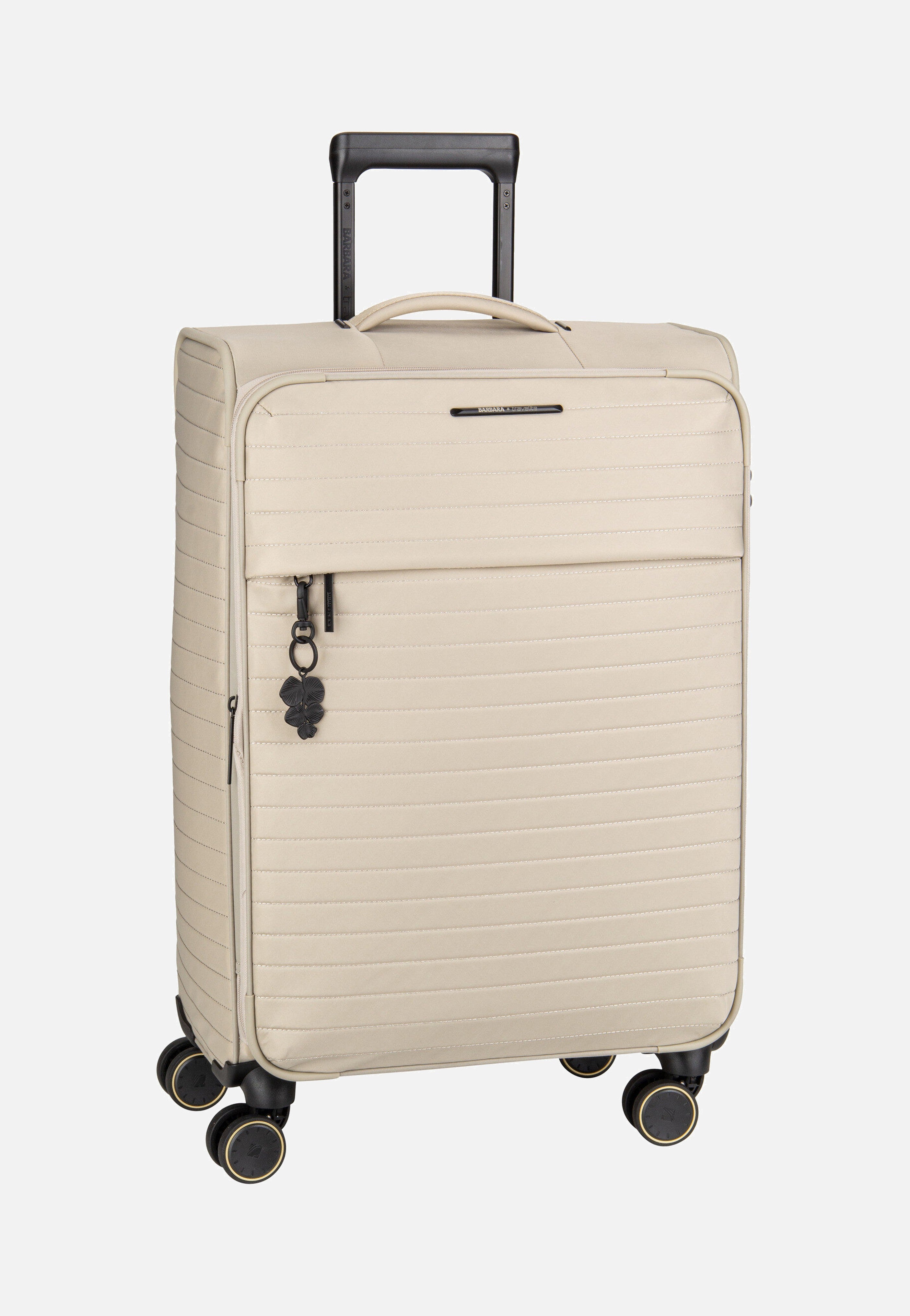 travelite Barbara Stepp 4W Trolley M Exp Satin Nude Suitcase