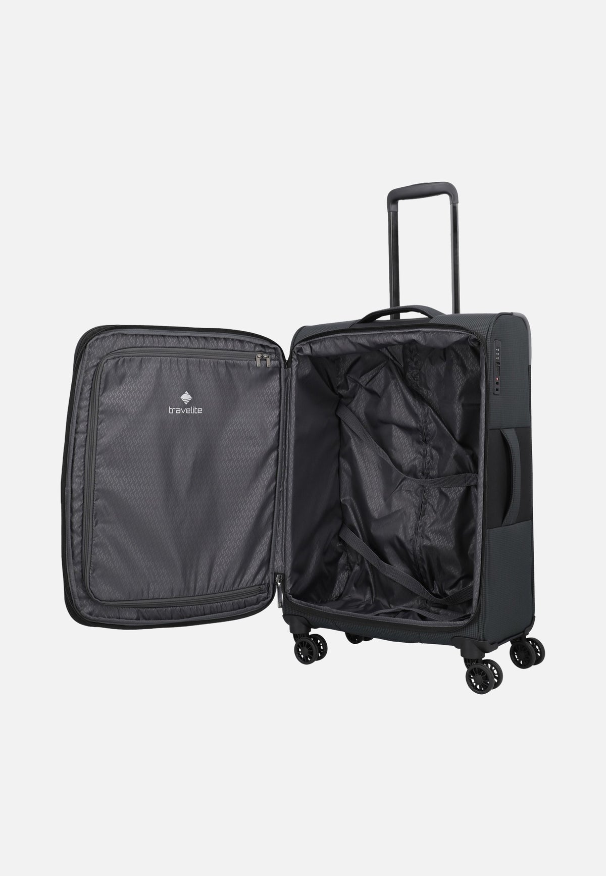 travelite Corsiica 4w Set Lexp/Mexp/Sexp/BB Black Valise