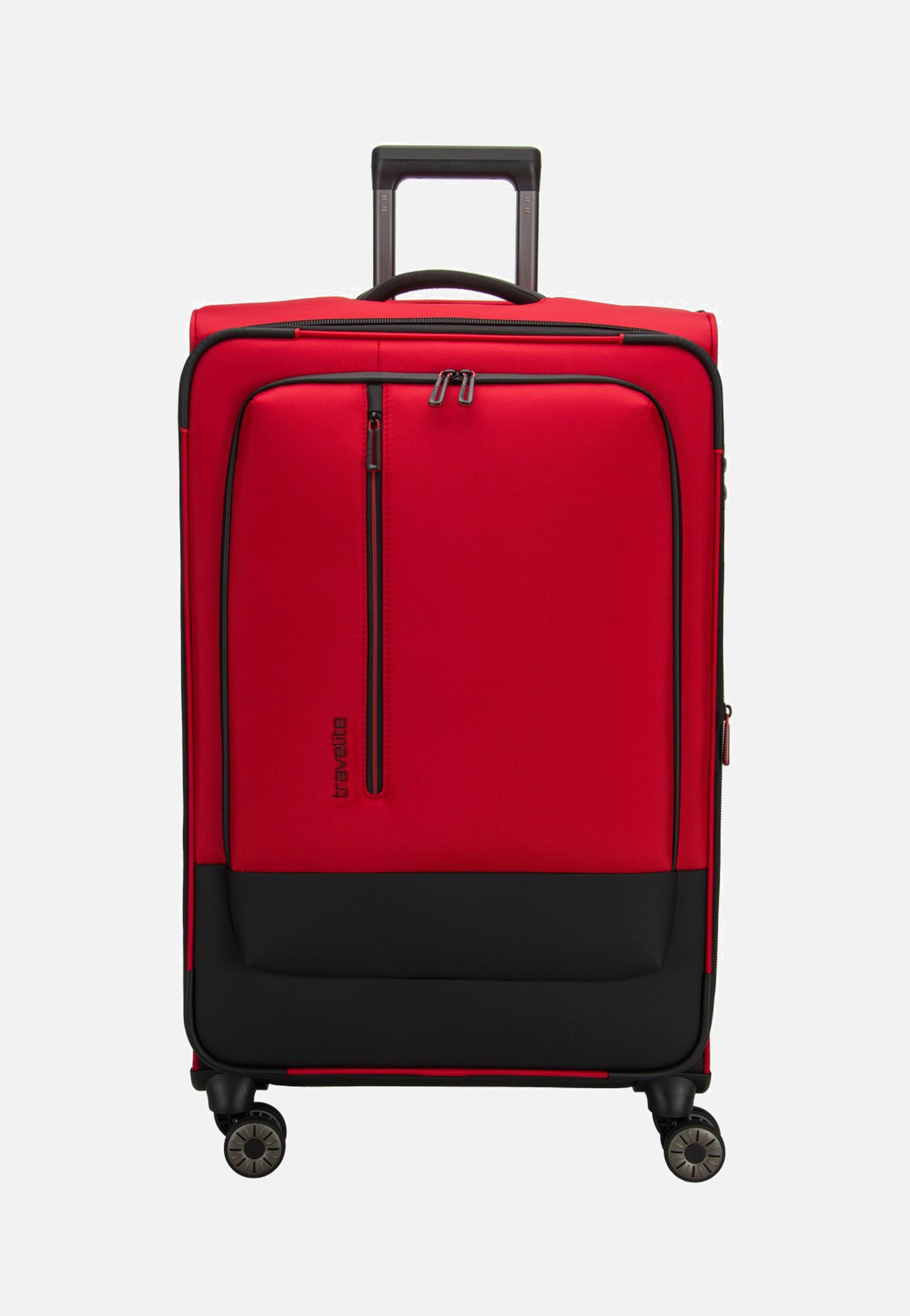travelite Crosslite 4W Trolley L Exp. Red Suitcase