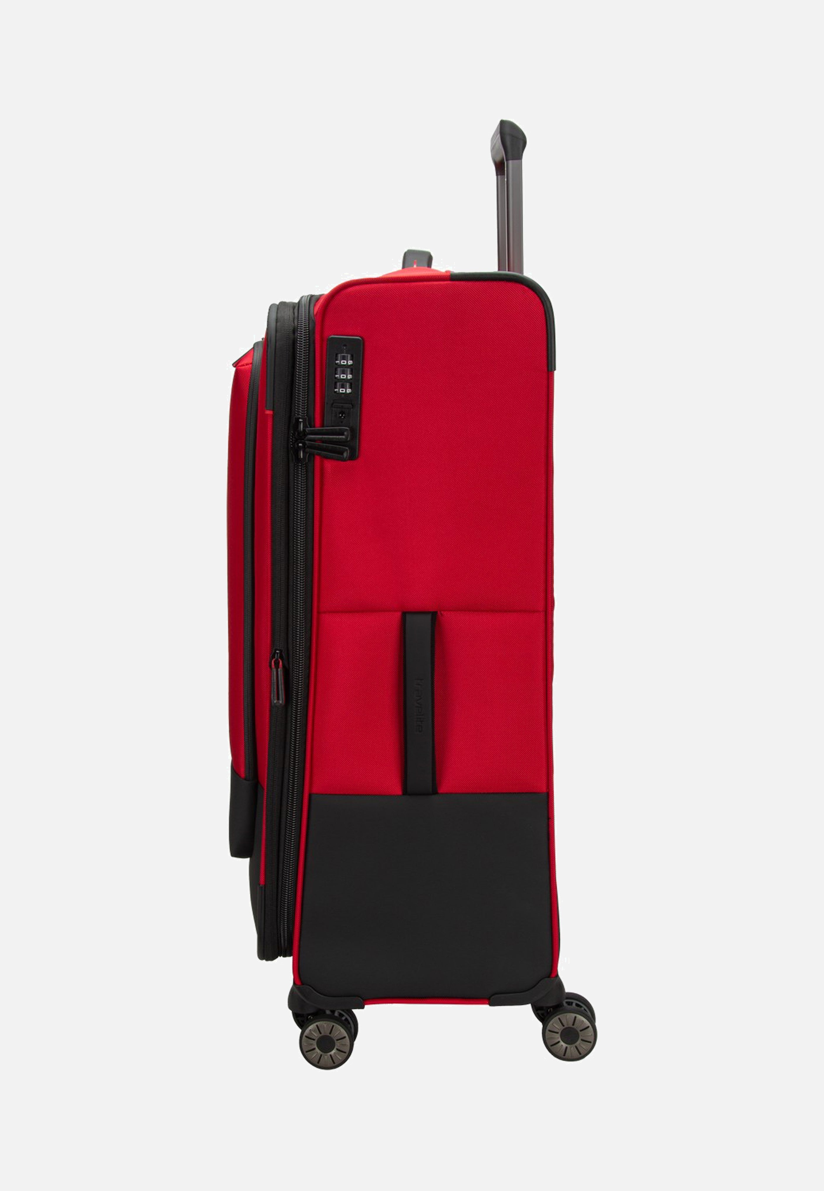 travelite Crosslite 4W Trolley L Exp. Red Suitcase