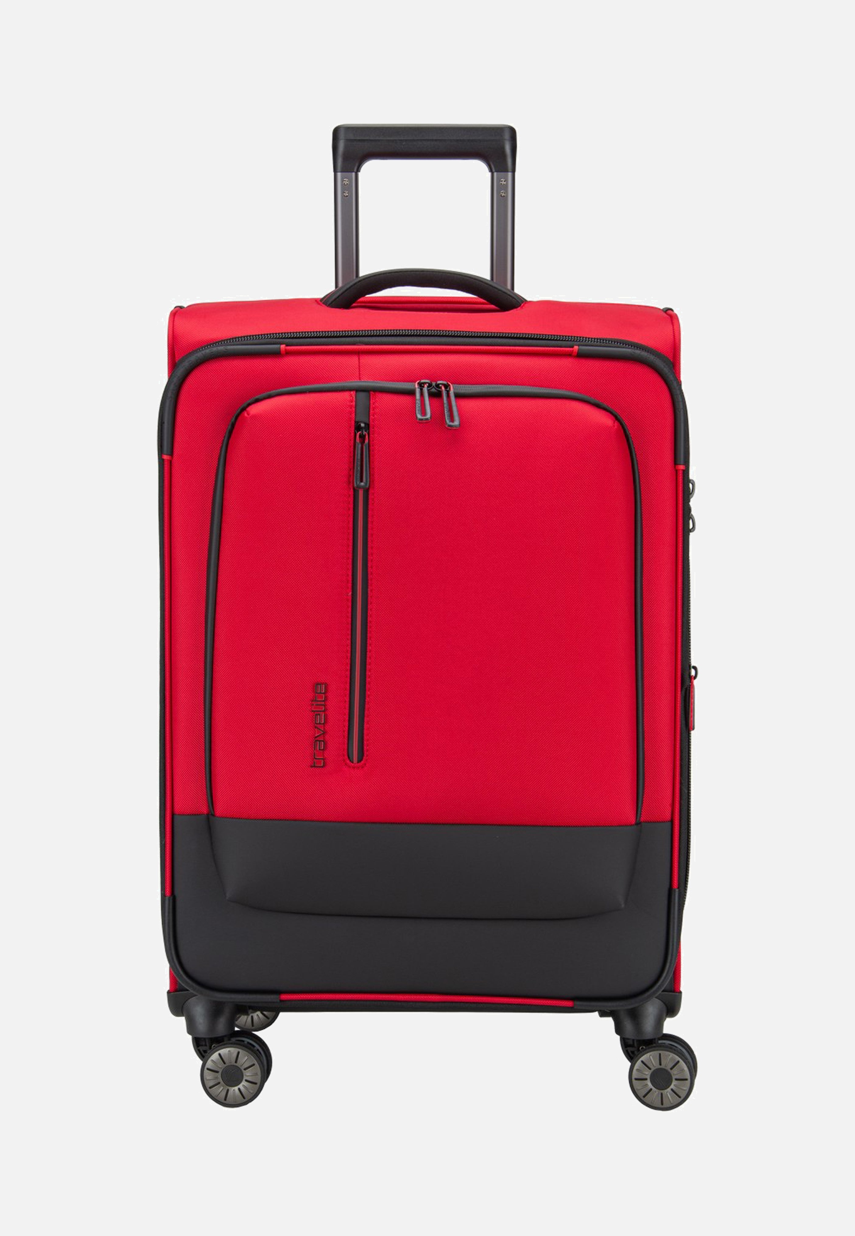 travelite Crosslite 4W Trolley M Exp. Red Suitcase