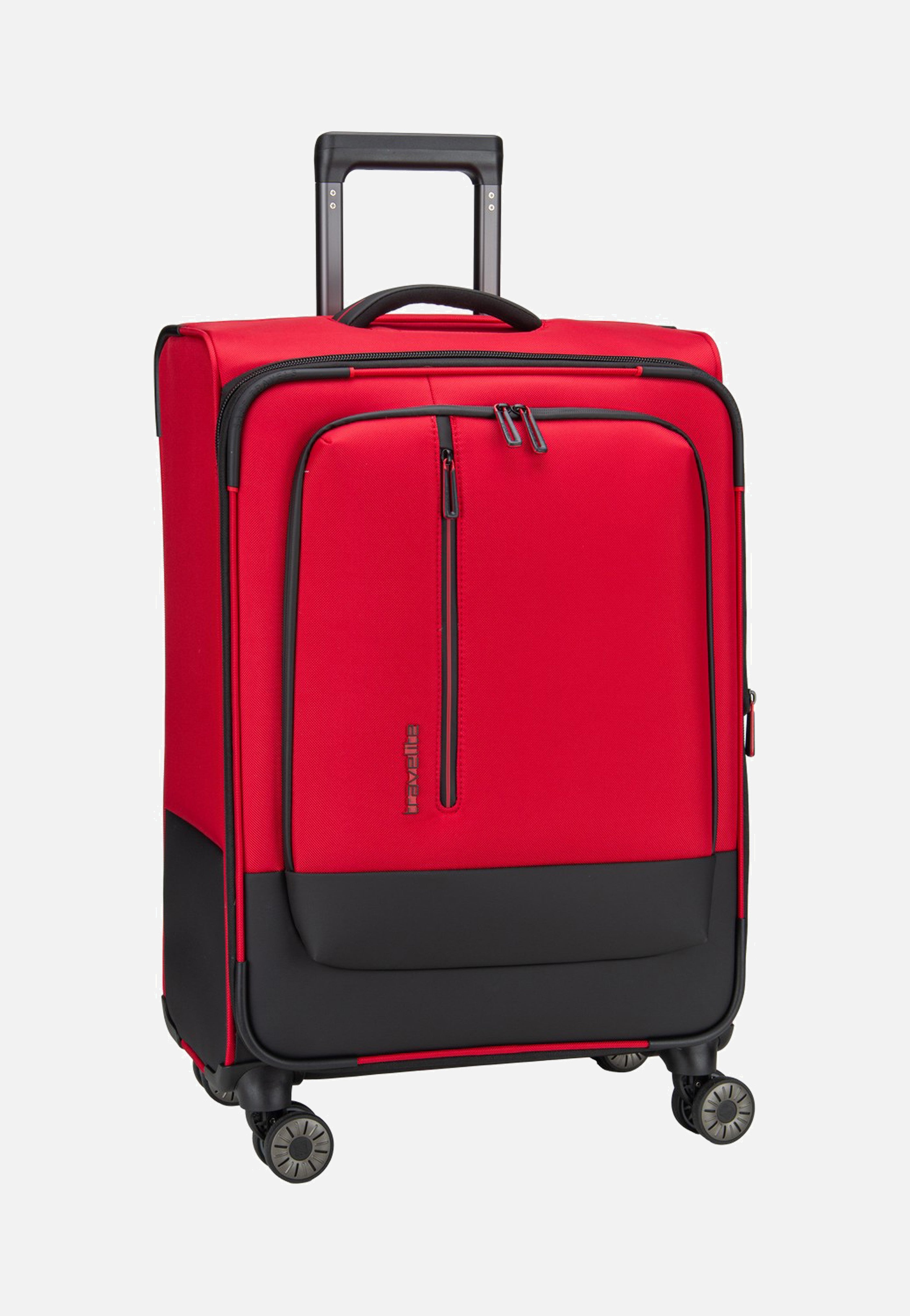 travelite Crosslite 4W Trolley M Exp. Red Suitcase