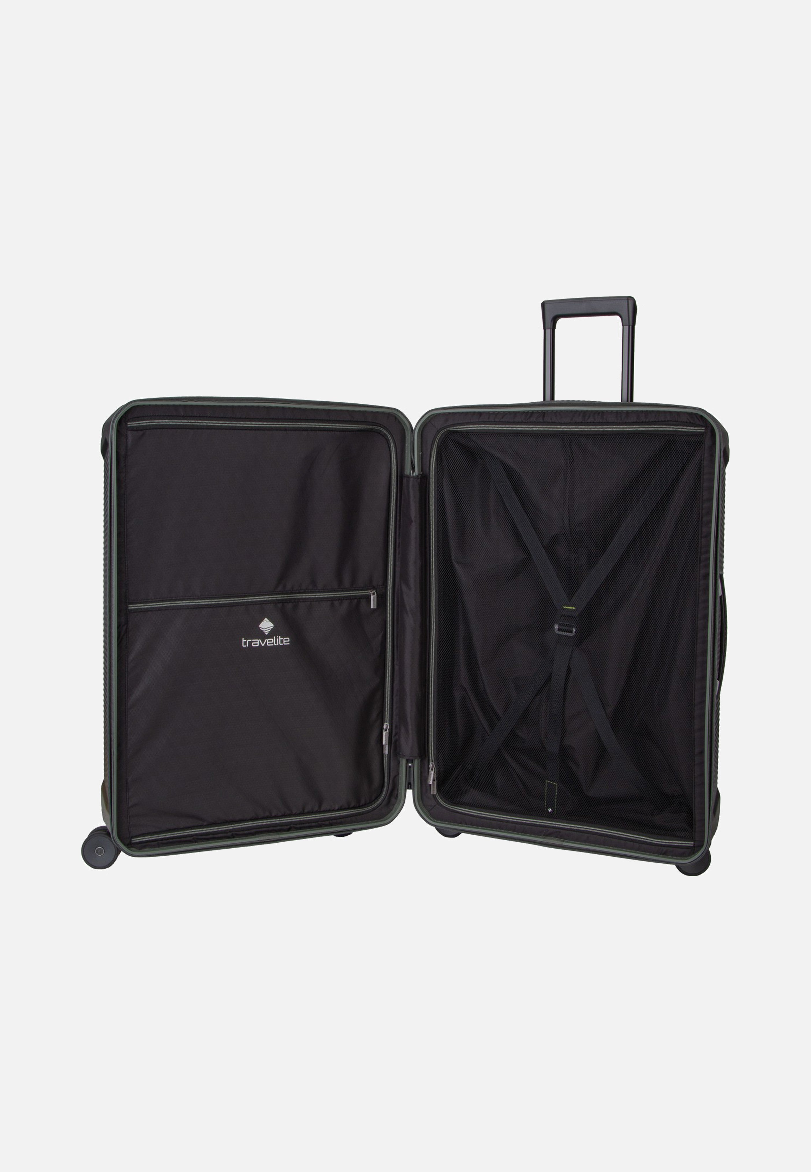 travelite Millennium Trolley 4W L Pine Green Suitcase