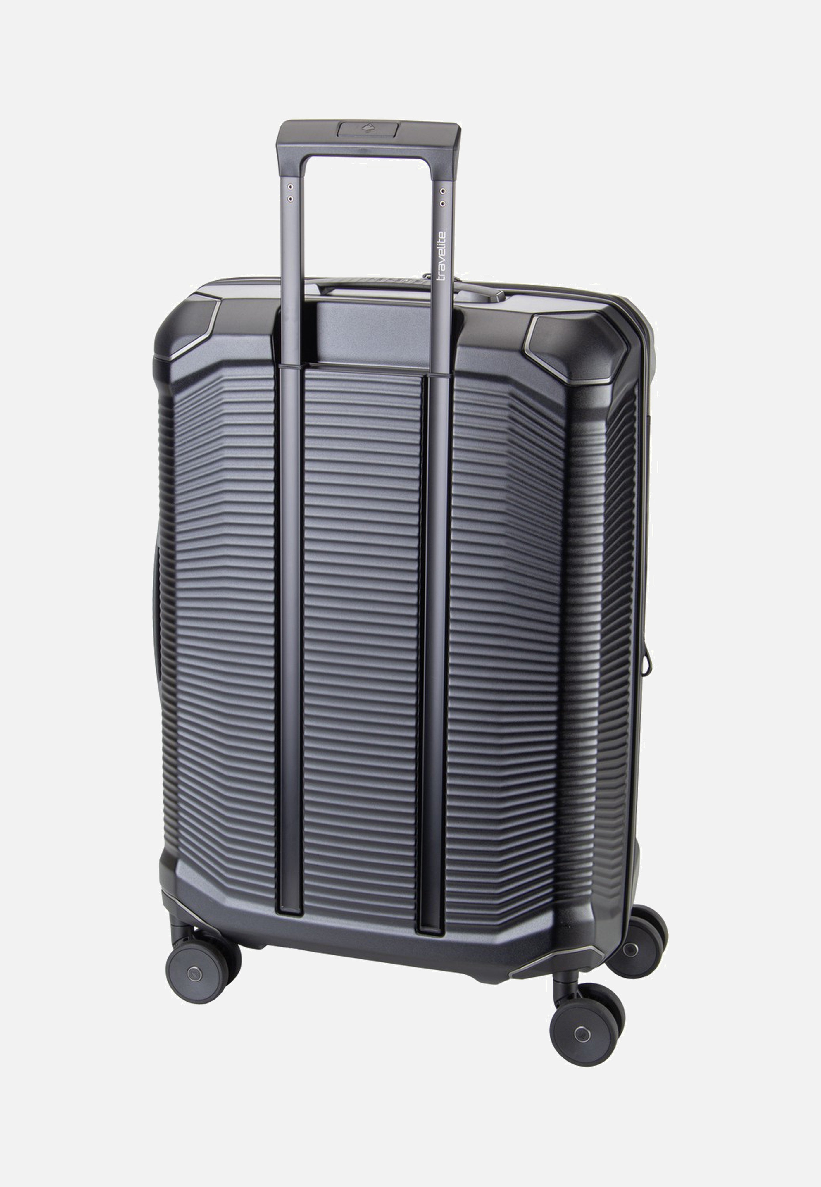 travelite Millennium Trolley 4W M Exp. Black Suitcase