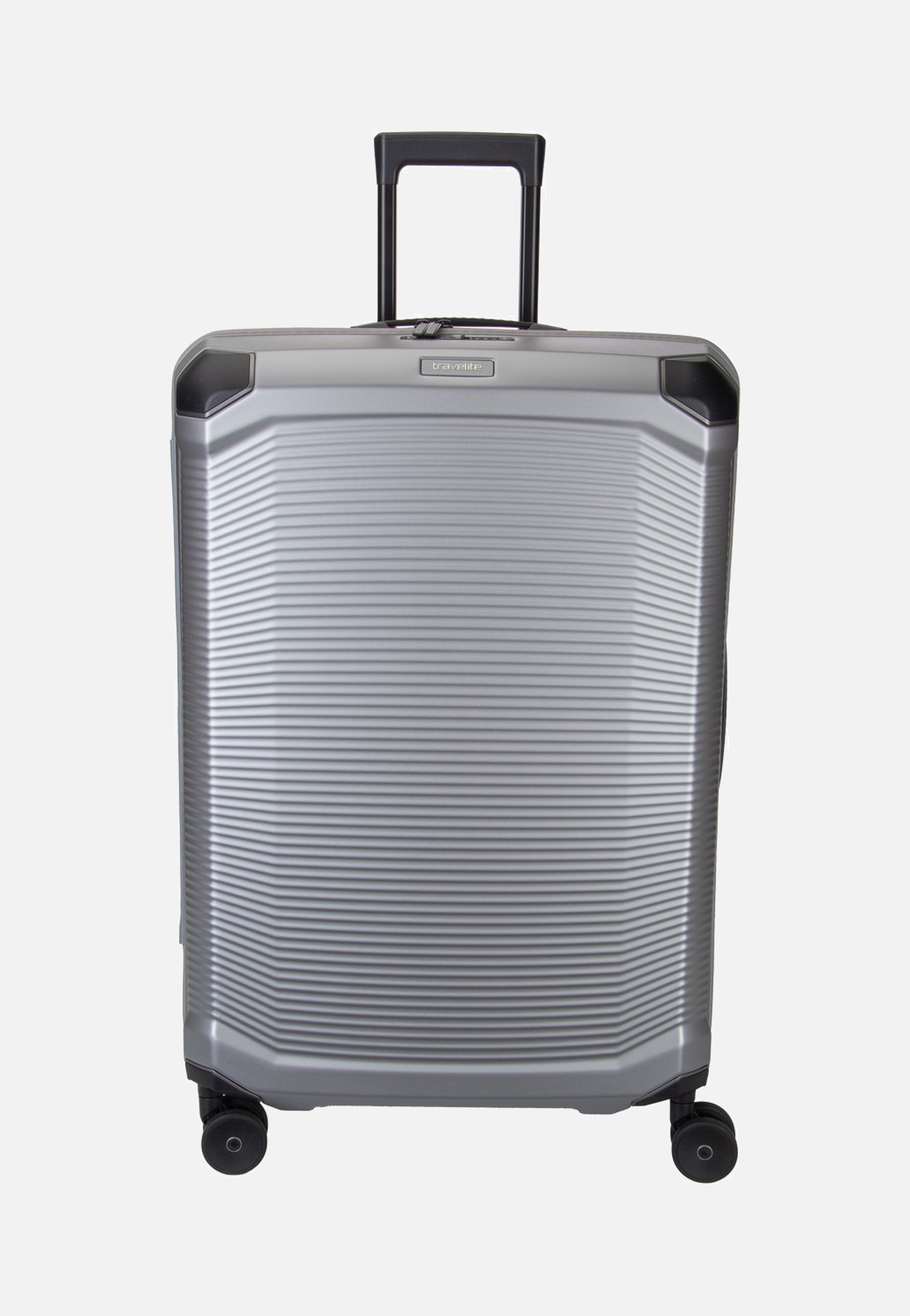 travelite Millennium Trolley 4W L Silver Suitcase