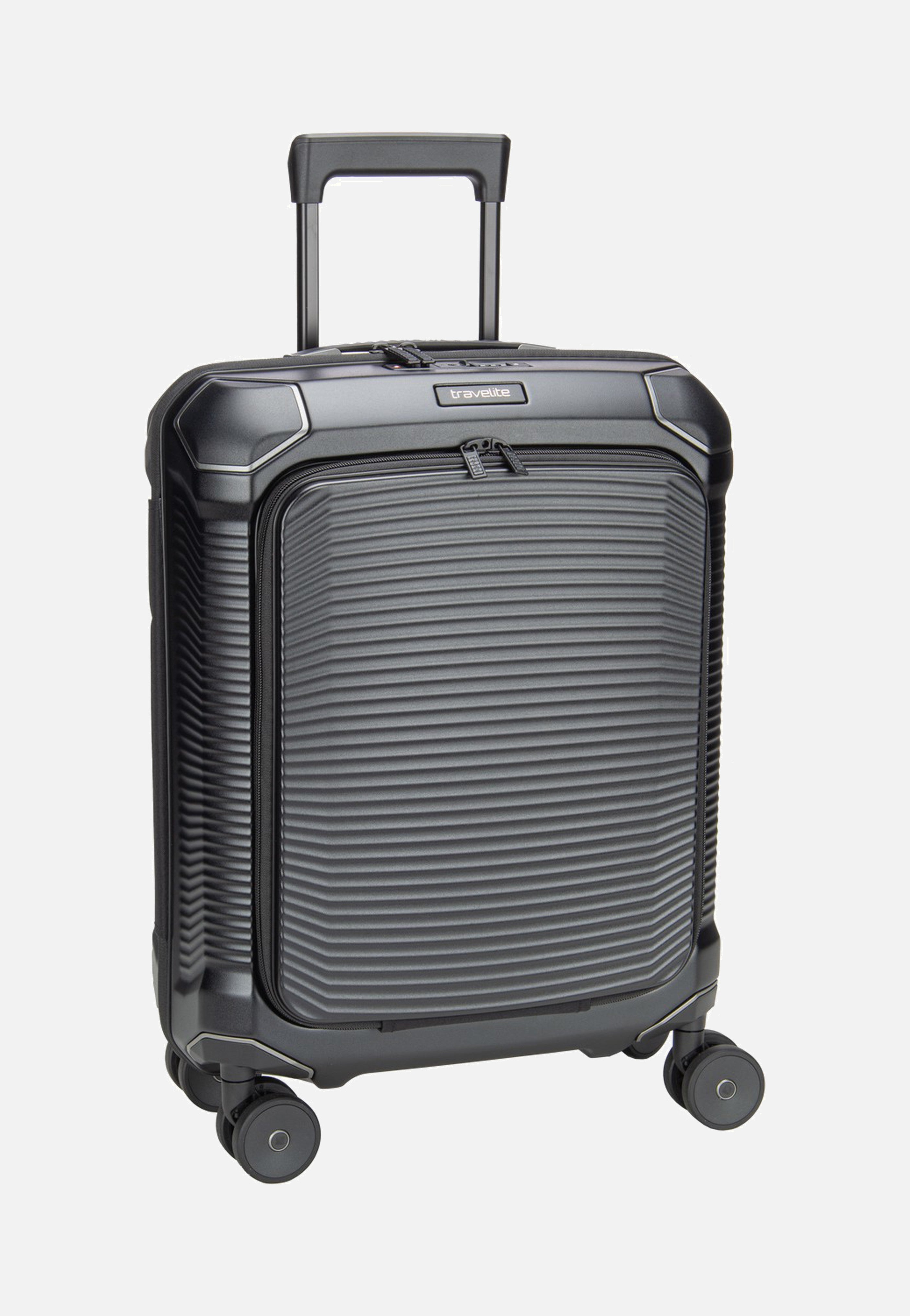 travelite - Millennium Trolley 4W S Front Pocket Black - Suitcase | Neutral-Image