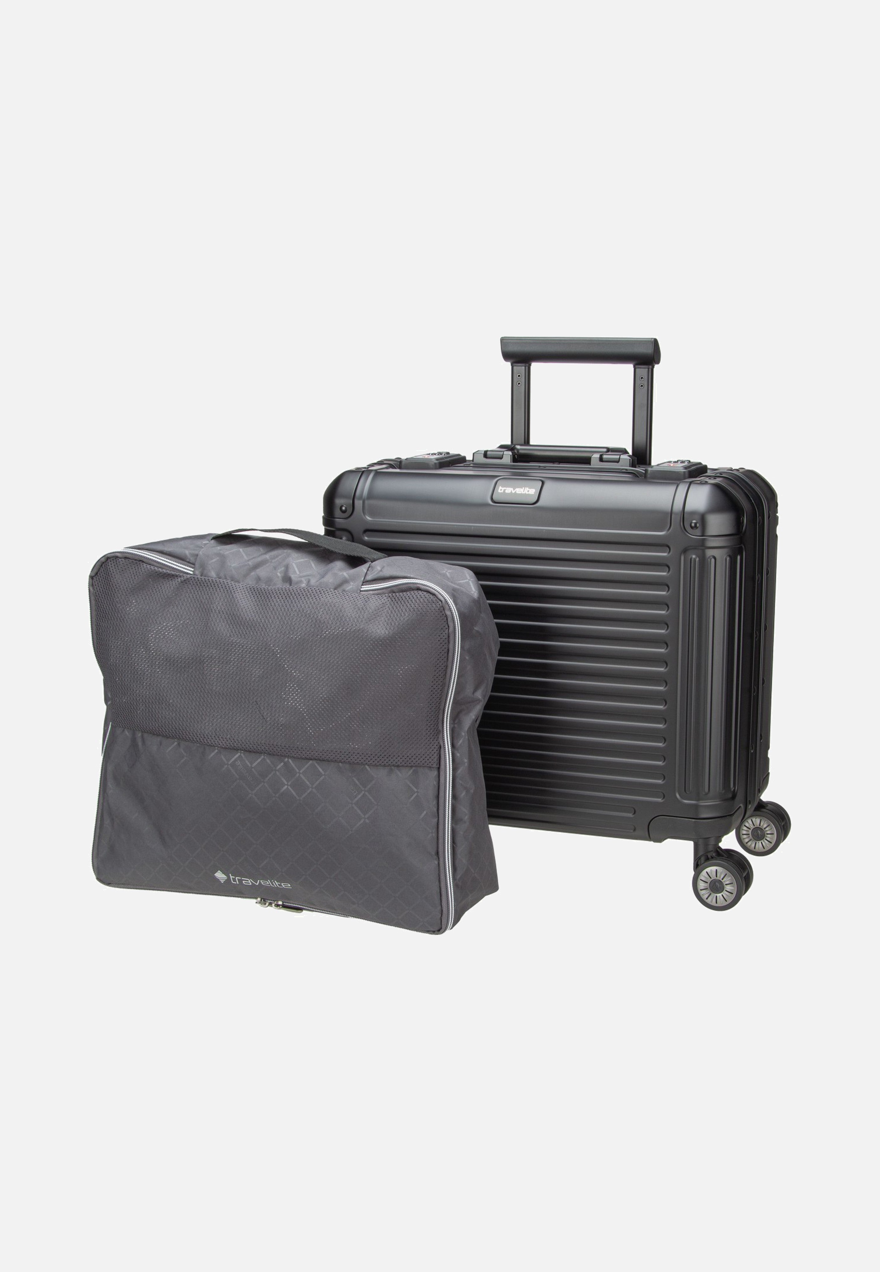 travelite Next 4w Business Wheeler Schwarz Suitcase