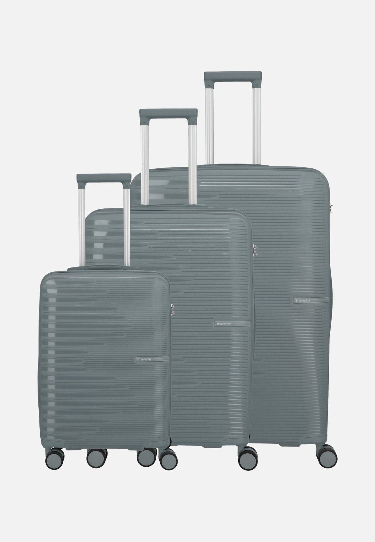 travelite Pacific Trolley 4w Set L/M/S Anthracite Maleta