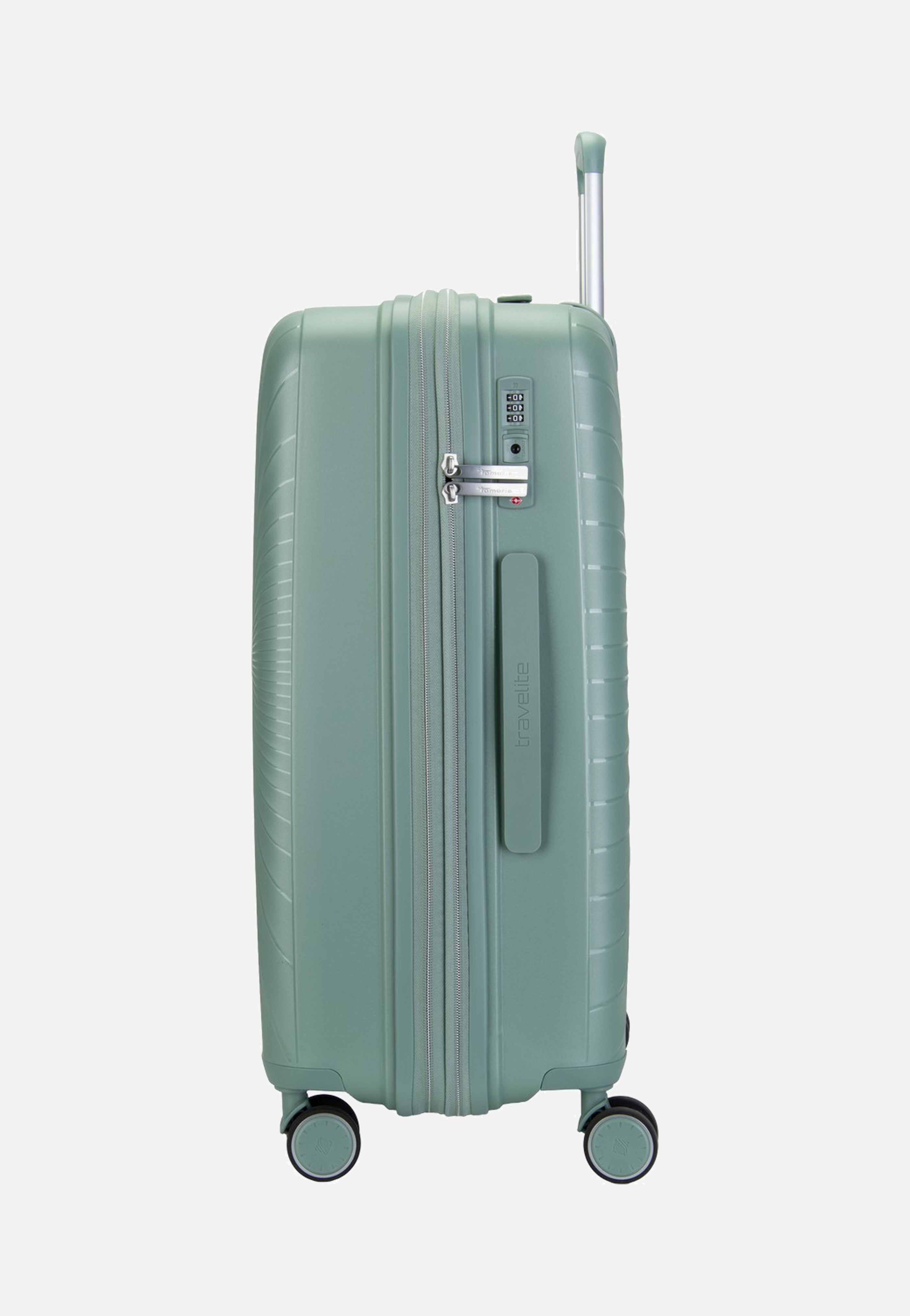 travelite x Tamaris Voyaage Trolley 4w M exp. Sage Green Suitcase