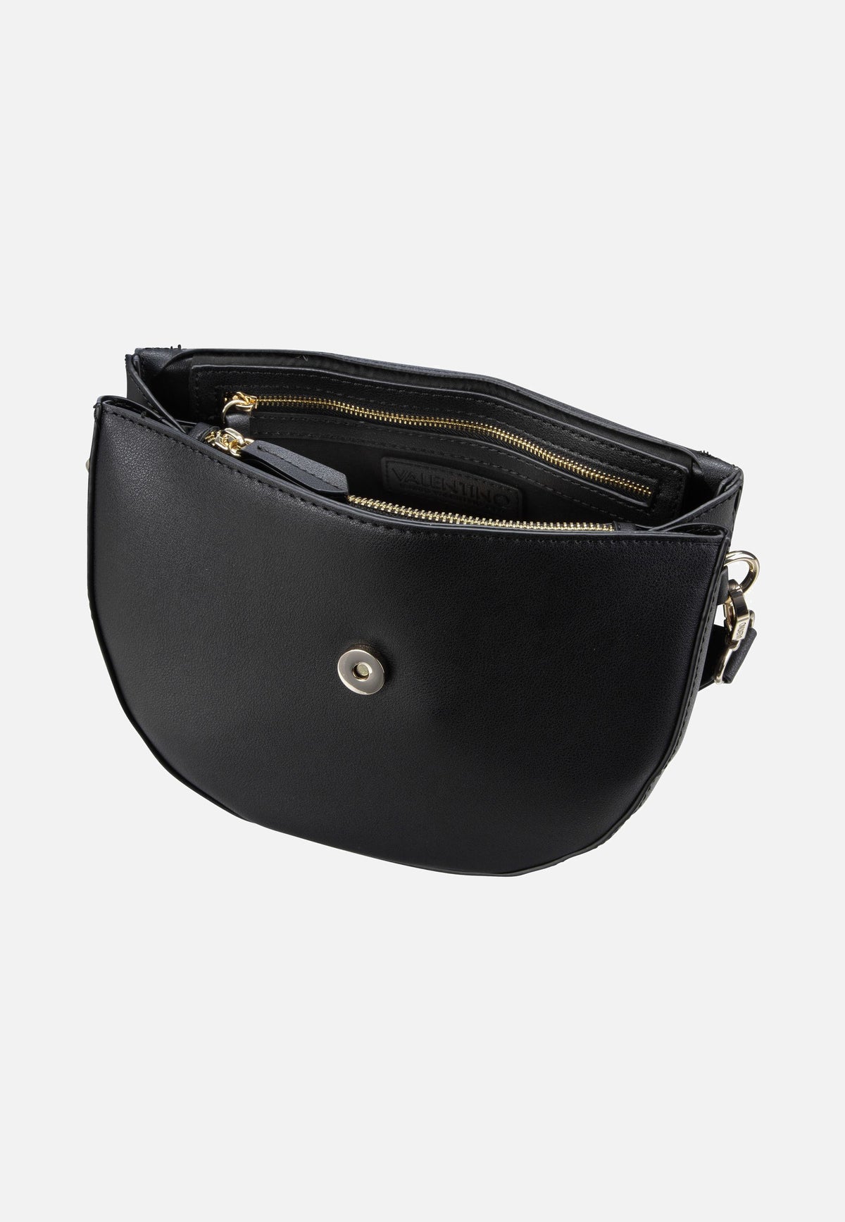 Valentino Bigs Pattina J02 Nero Saddle Bag