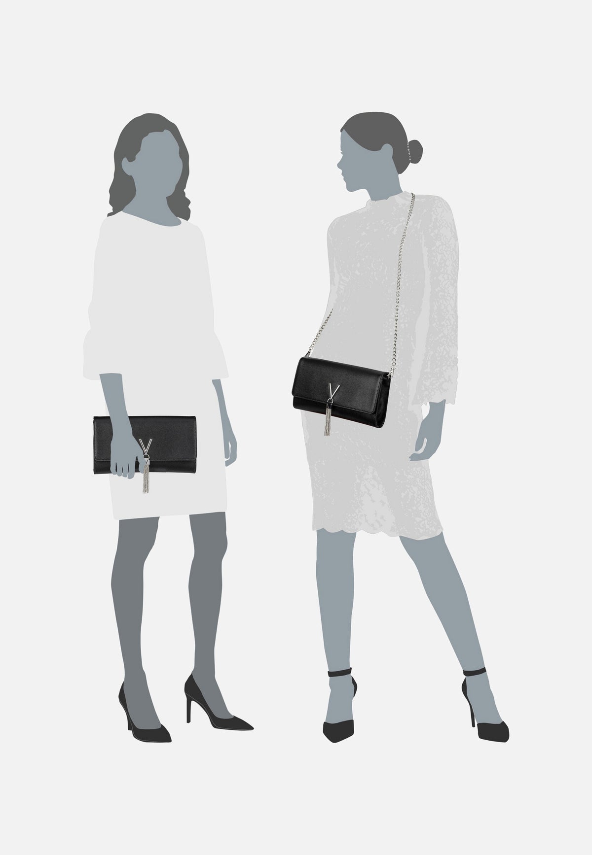 Valentino Divina 401G Nero Clutch
