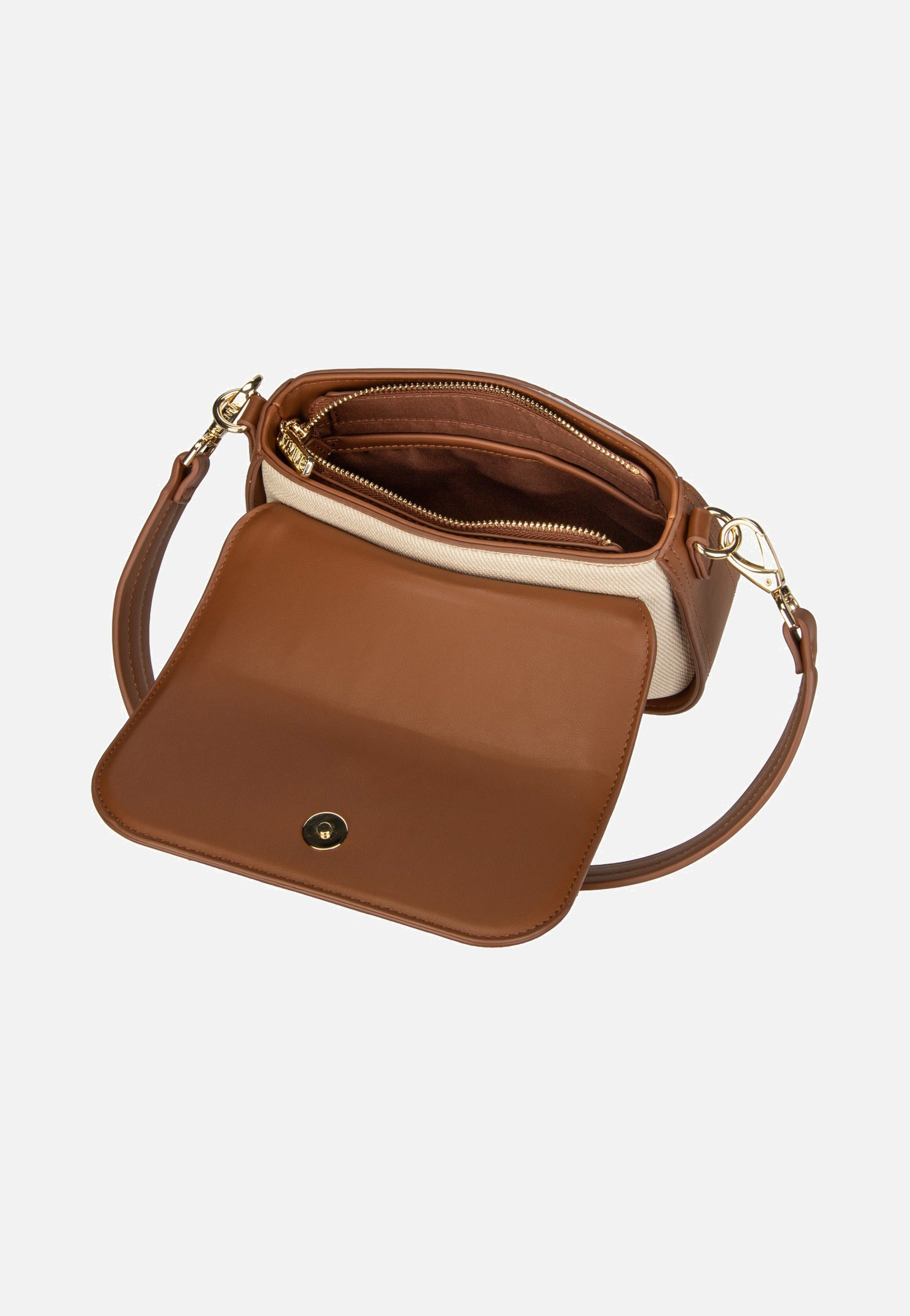 Valentino Atena Re S09 Naturale/Cuoio Shoulder Bag