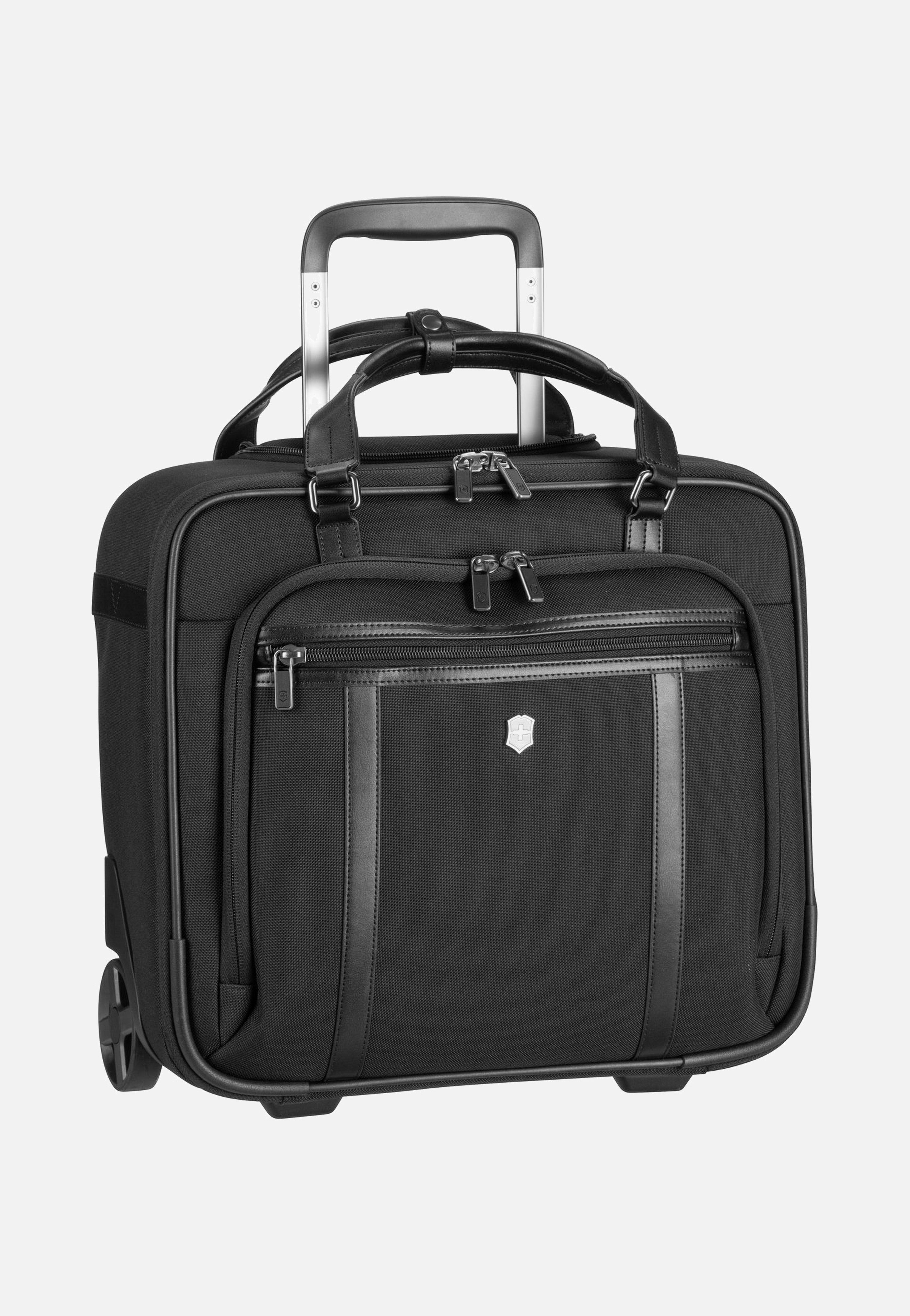 【ほぼ未使用】ハンティングワールド 現行品 ヴィオラ グラスケース 牛革 黒 Werks Professional Cordura Wheeled Business Brief Compact Black - Pilo