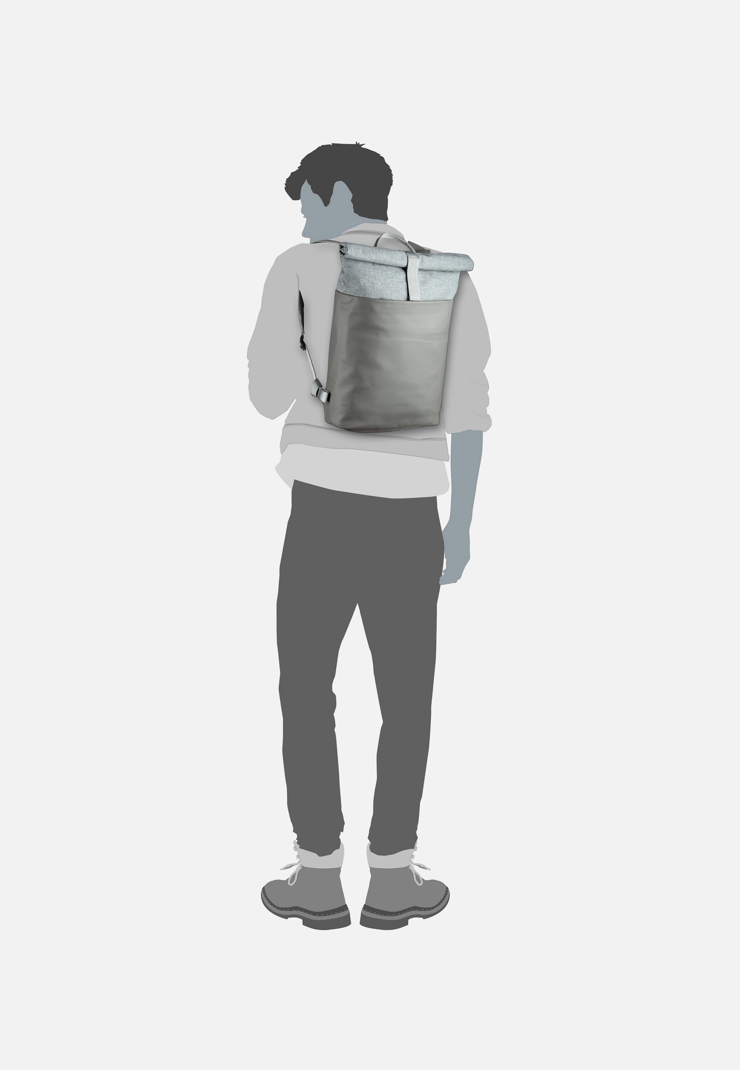 zwei - Kim KIR250 Stone - Rolltop Backpack | Neutral-Image