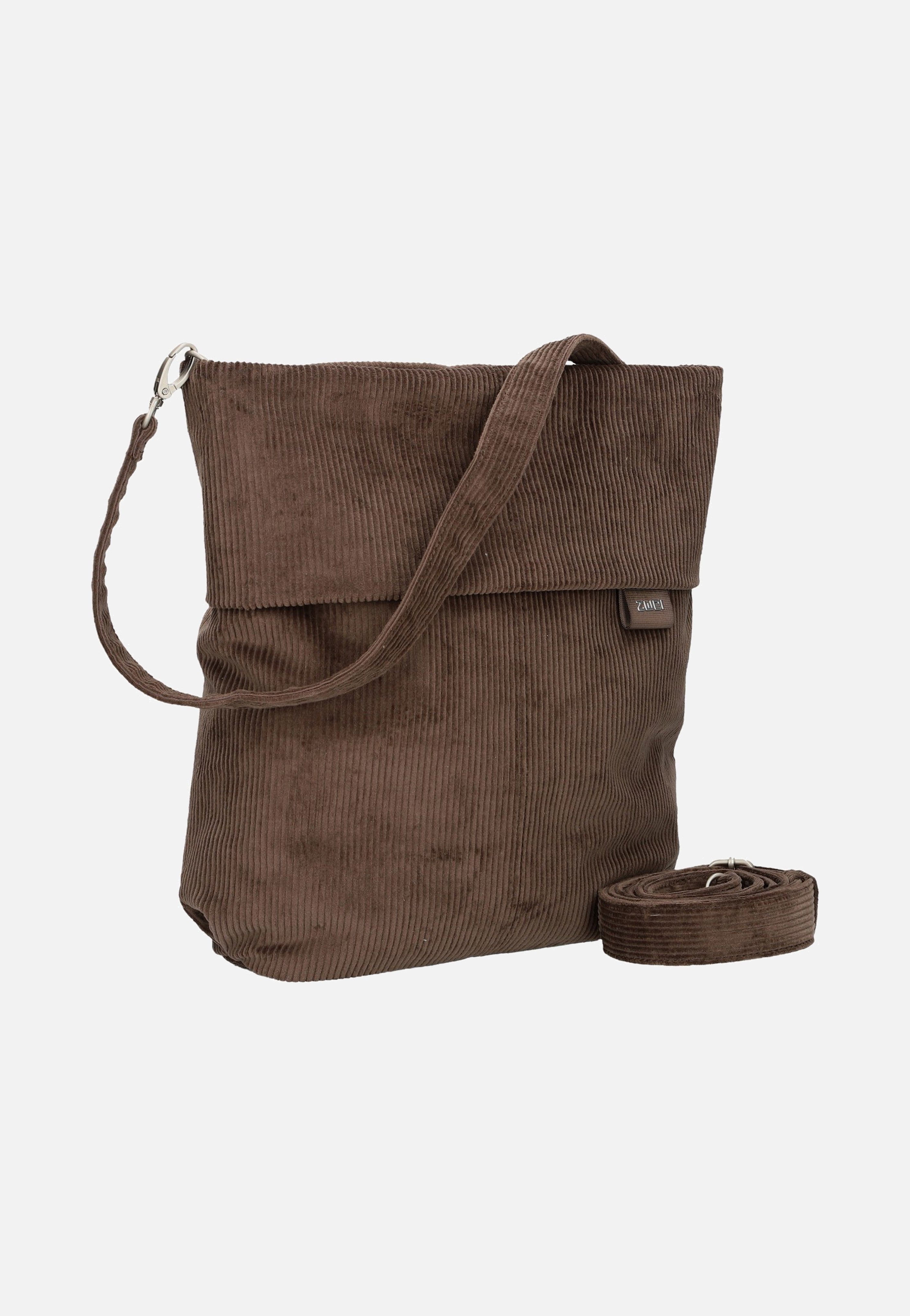 zwei Mademoiselle M12 Cord/Wood Hobo Bag