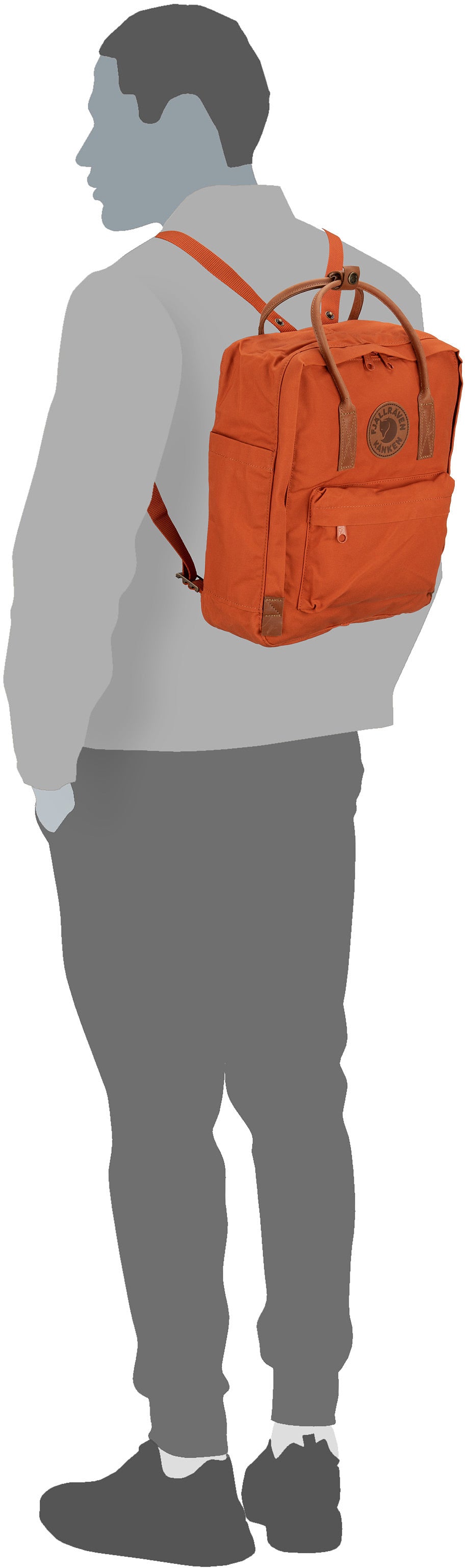 Fjällräven Kanken No.2 Black Mochila – Vista Silueta