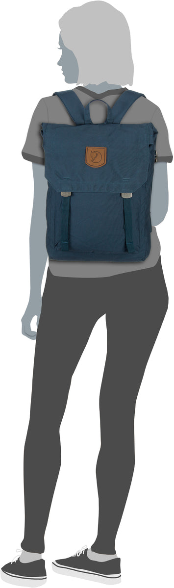 Fjällräven Foldsack No.1 Black Backpack – Silhouette View