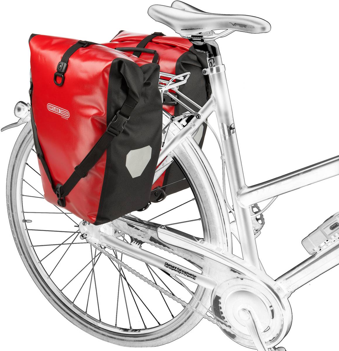 ORTLIEB Back-Roller Sonnengelb Schwarz 2er Set Bolsa para bicicleta – Vista Silueta