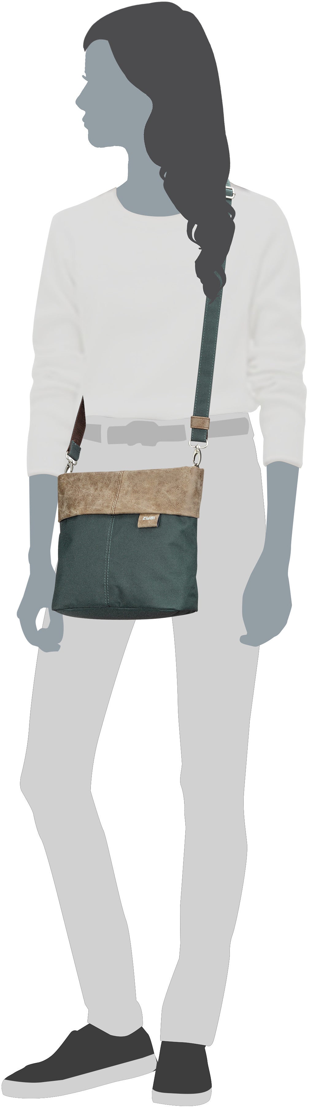 zwei Olli OT8 Sand Bolsa tipo bolsa – Vista Silueta