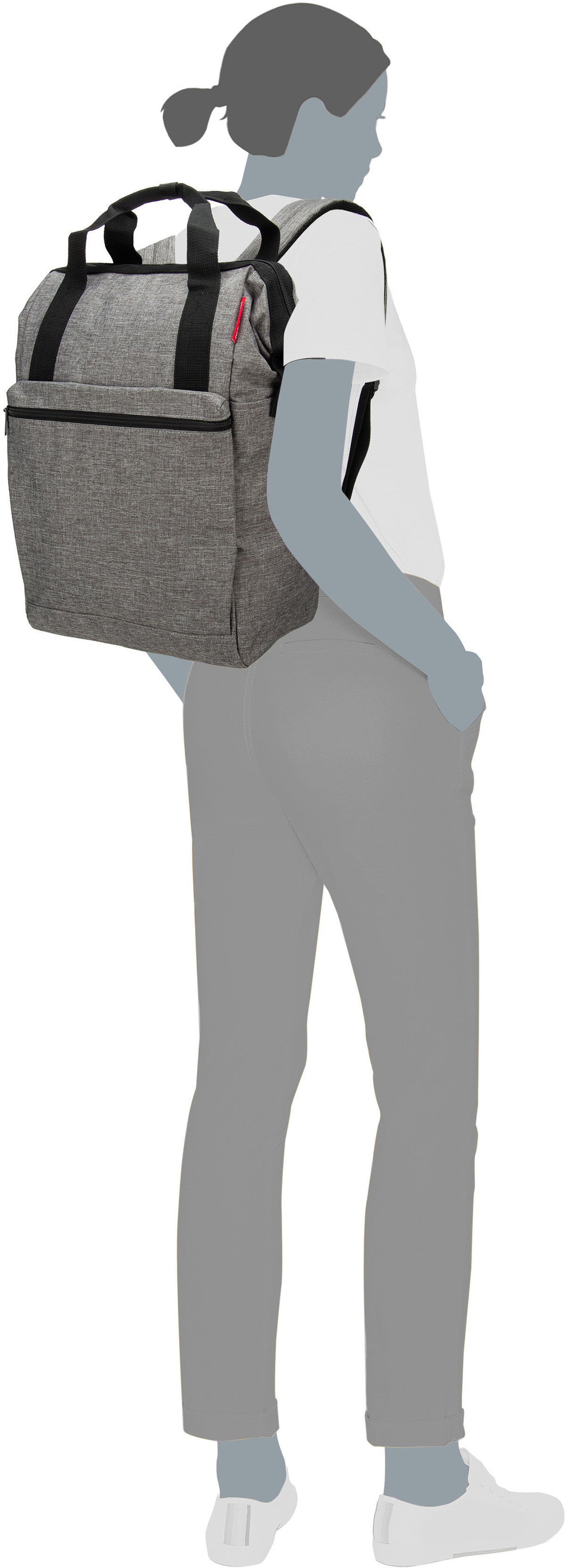 reisenthel allrounder R large Twist Silver Mochila – Vista Silueta