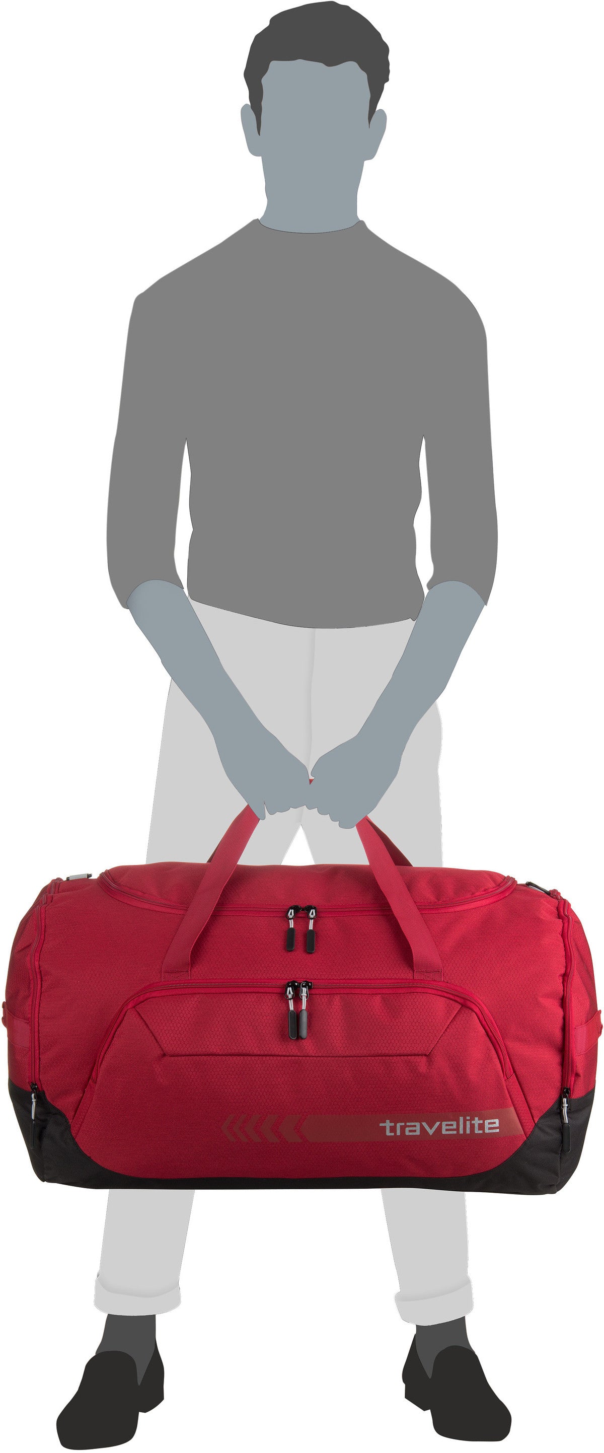 travelite Kick Off XL Salbei Dufflebag – Silhouetweergave