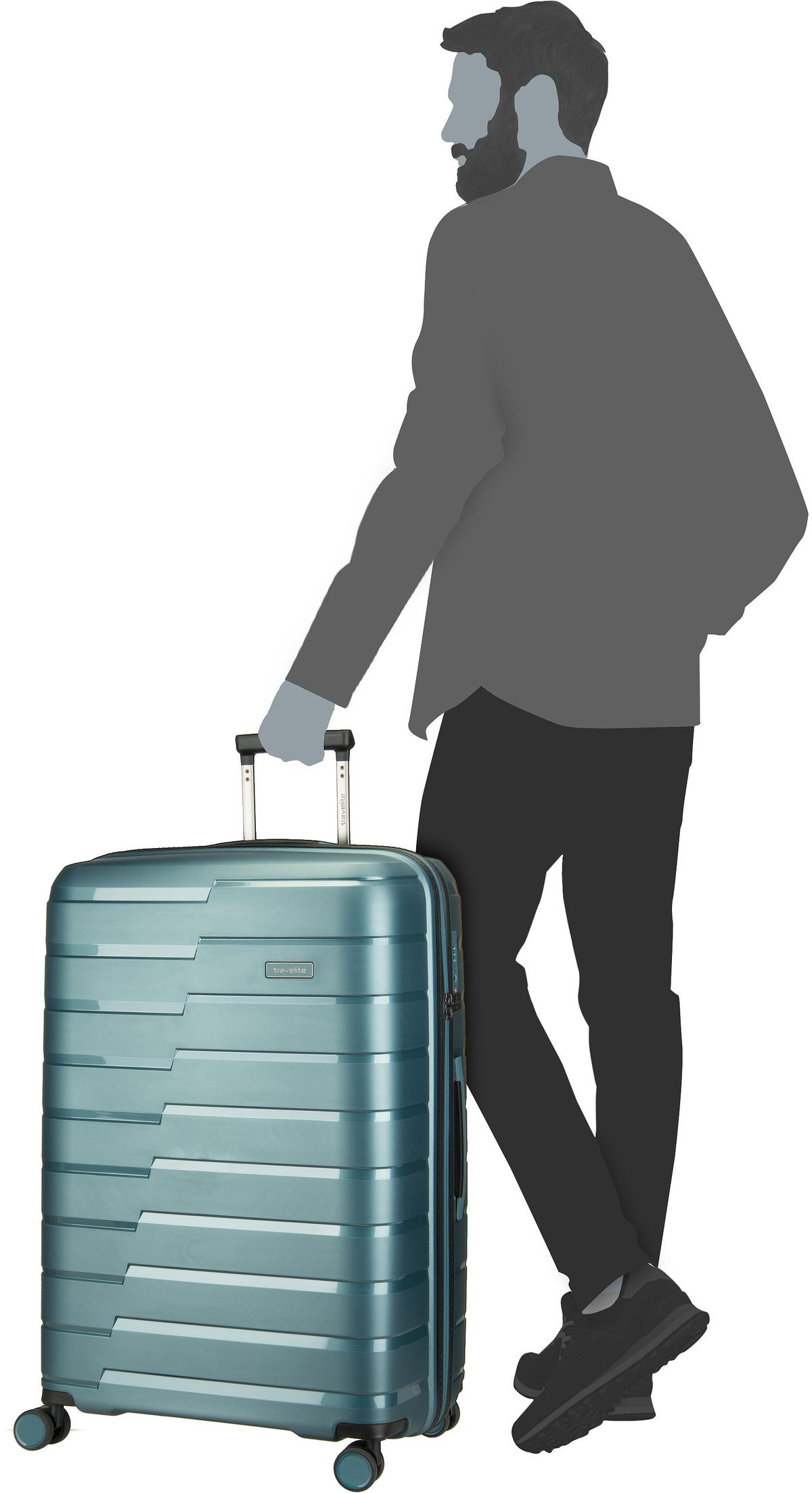 travelite Air Base 4-Rad Trolley L Olive Maleta – Vista Silueta