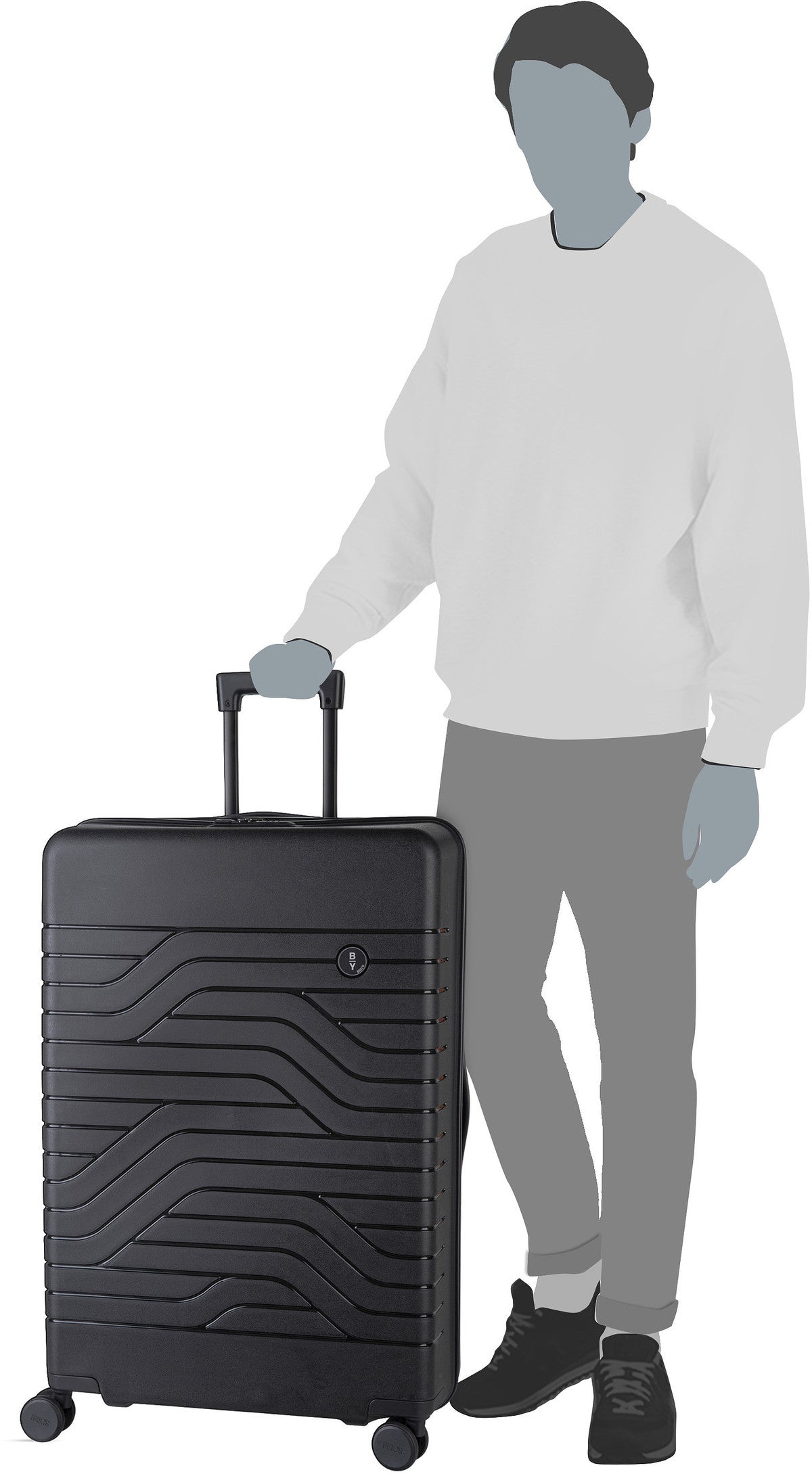 Bric's Ulisse Trolley 8432 Oliva Valigia – Vista Silhouette