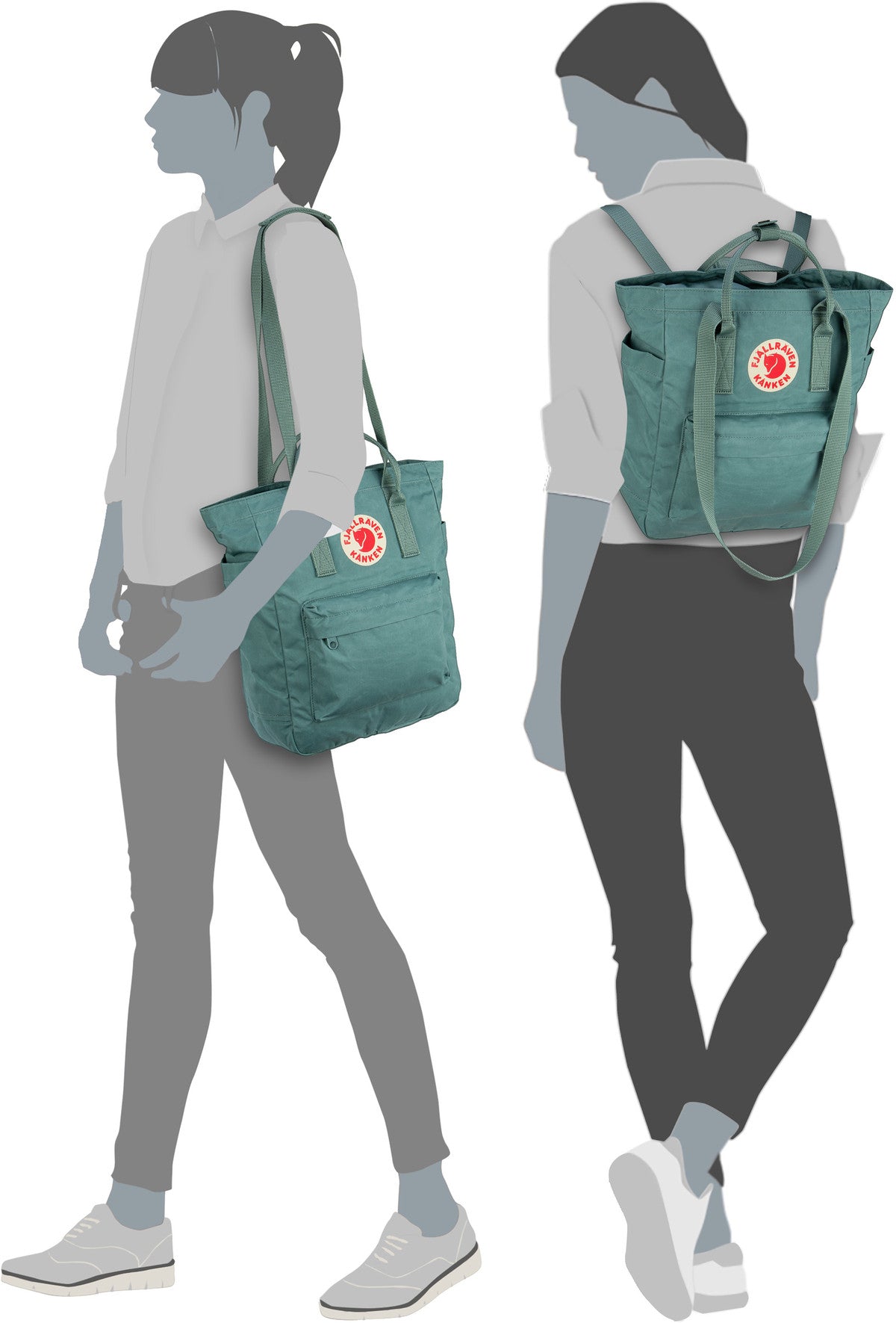Fjällräven Kanken Totepack Navy Backpack – Silhouette View