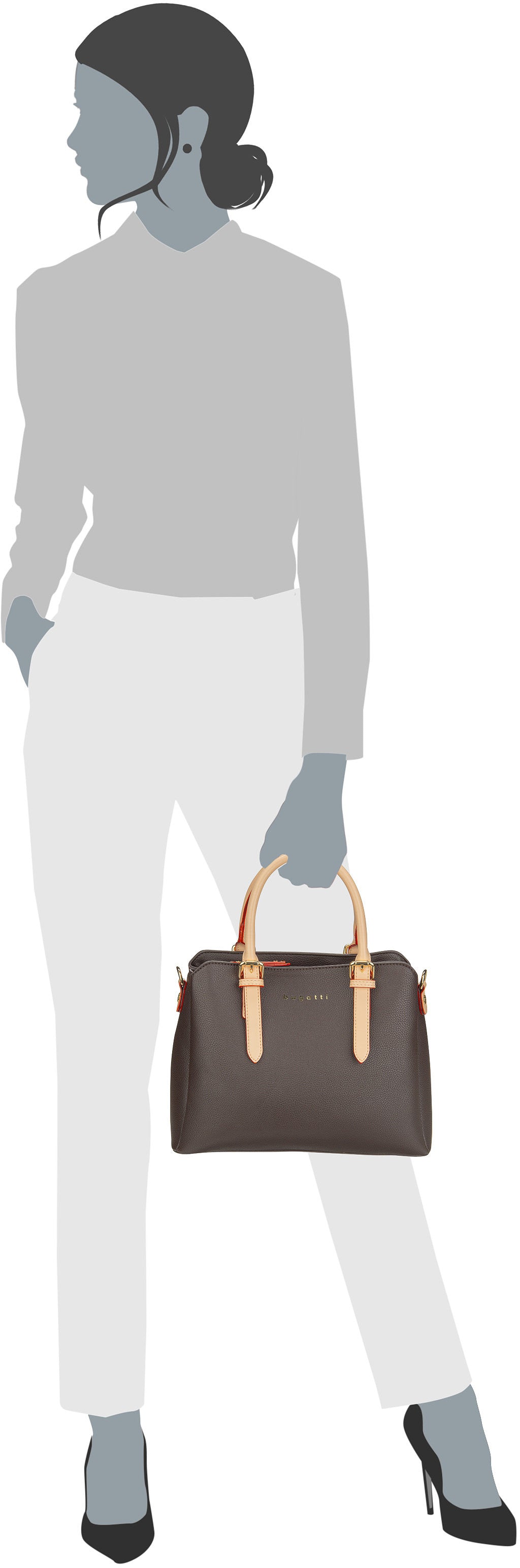 Bugatti Ella M Beige Borsa da bowling – Vista Silhouette
