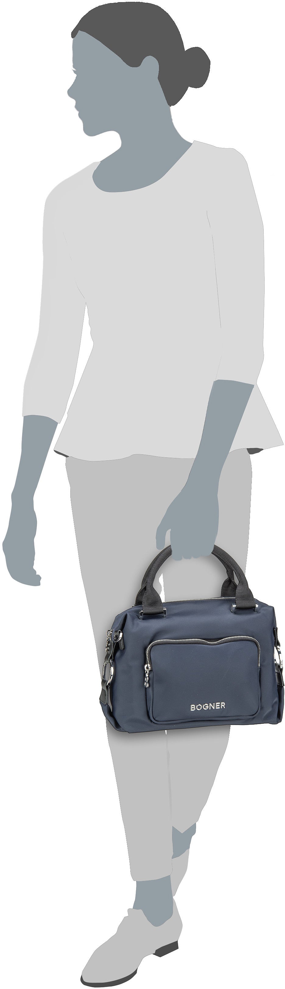 Bogner Klosters Sofie Handbag SHZ Black Borsa con manico – Vista Silhouette