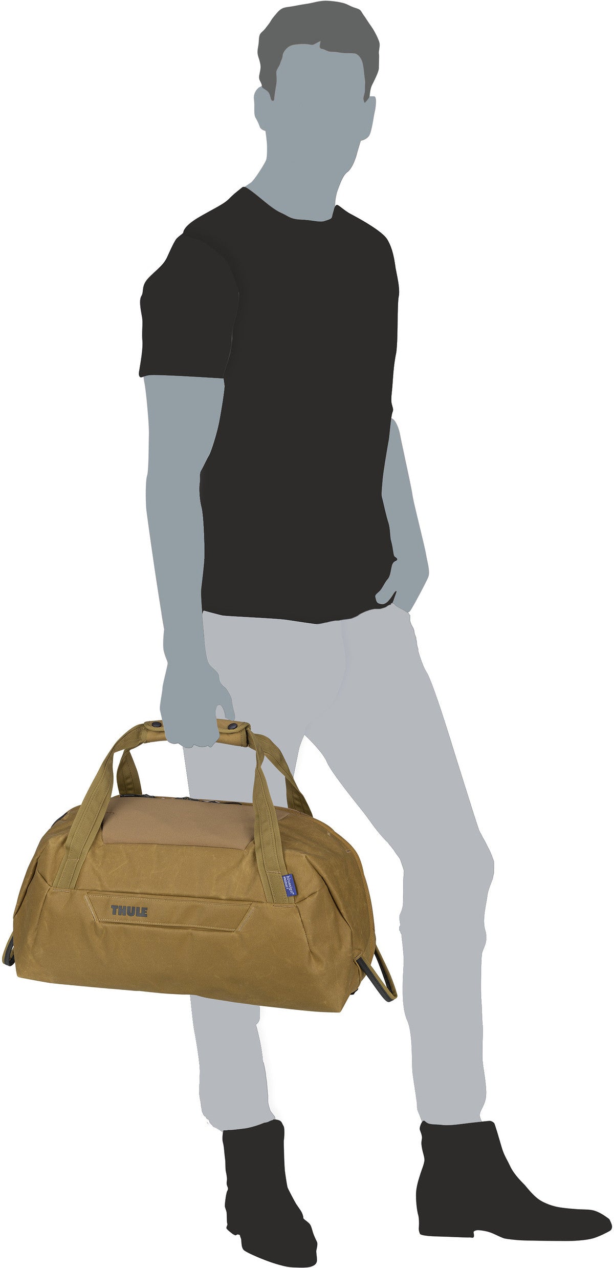 Thule Aion Duffle 35L Nutria Fin de semana – Vista Silueta