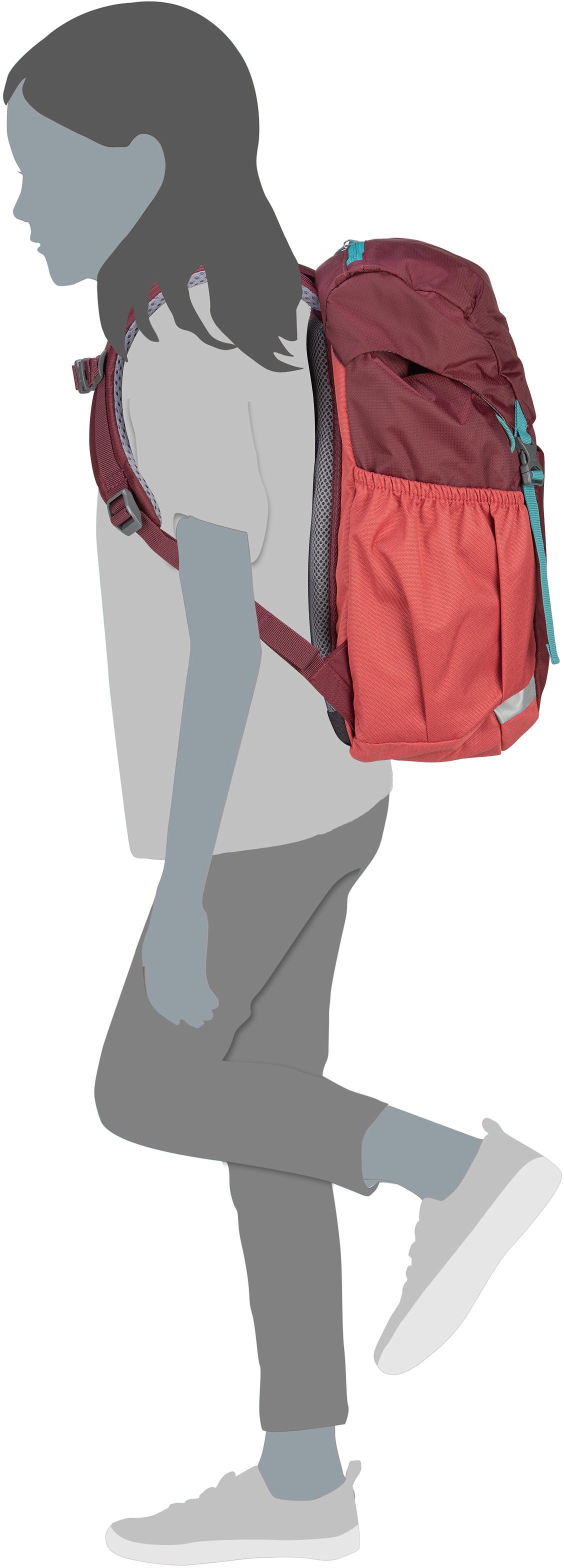 Deuter Junior Wave/Nightblue Sac a dos – Vue Silhouette