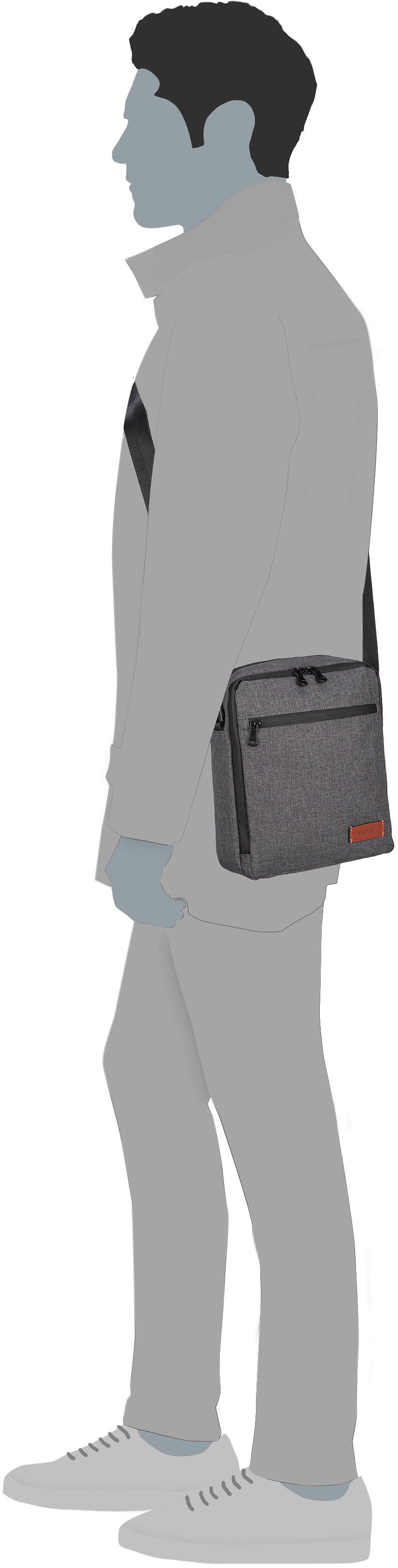 Picard Go Eco 2964 Anthrazit Crossbody Bag – Silhouette View
