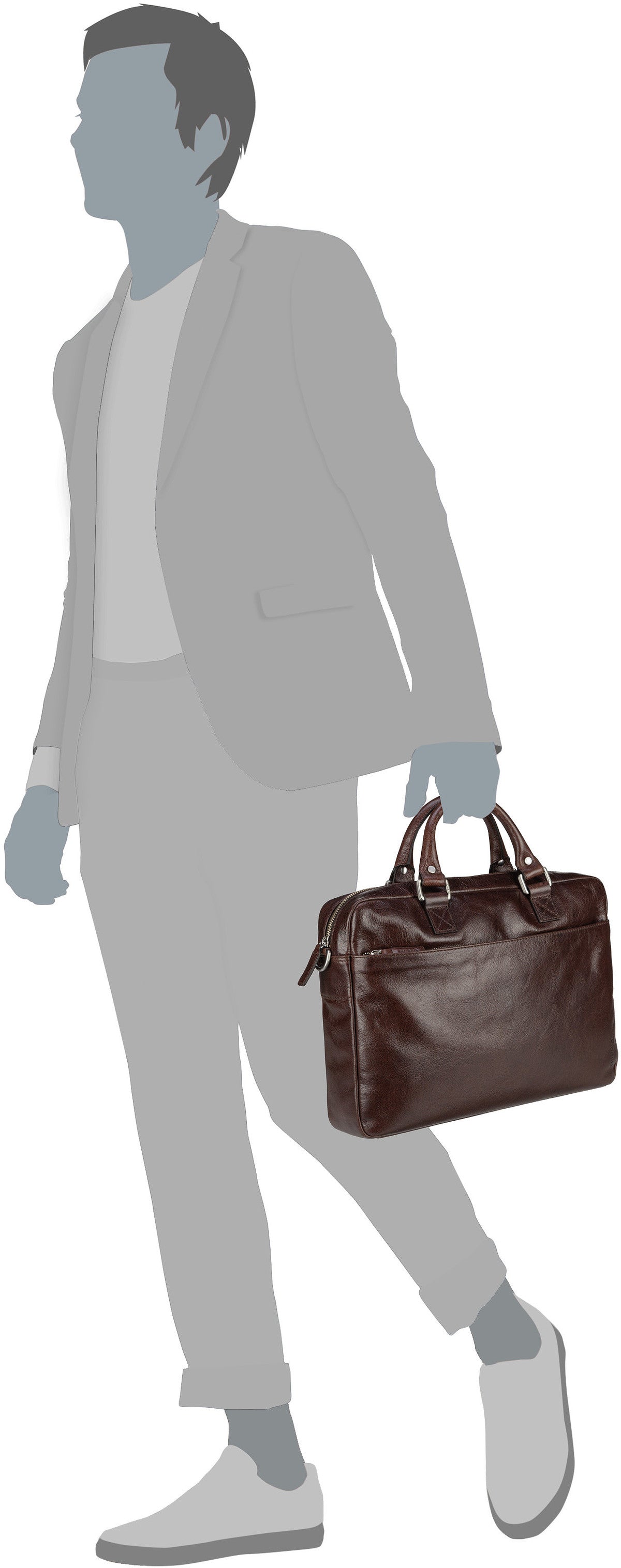 Picard Buddy 5758 Schwarz Briefcase – Silhouette View