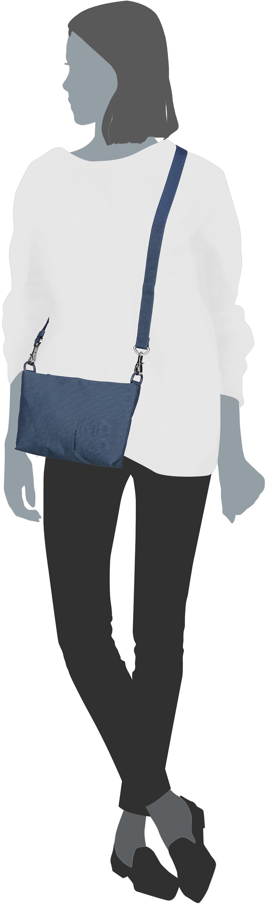 Mandarina Duck MD20 QMT24 Taupe Bolsa tipo bolsa – Vista Silueta