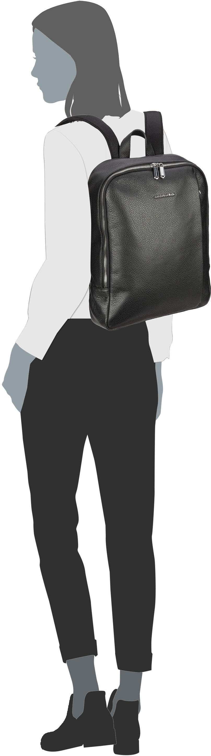 Mandarina Duck Mellow Urban MWT05 Mole Backpack – Silhouette View
