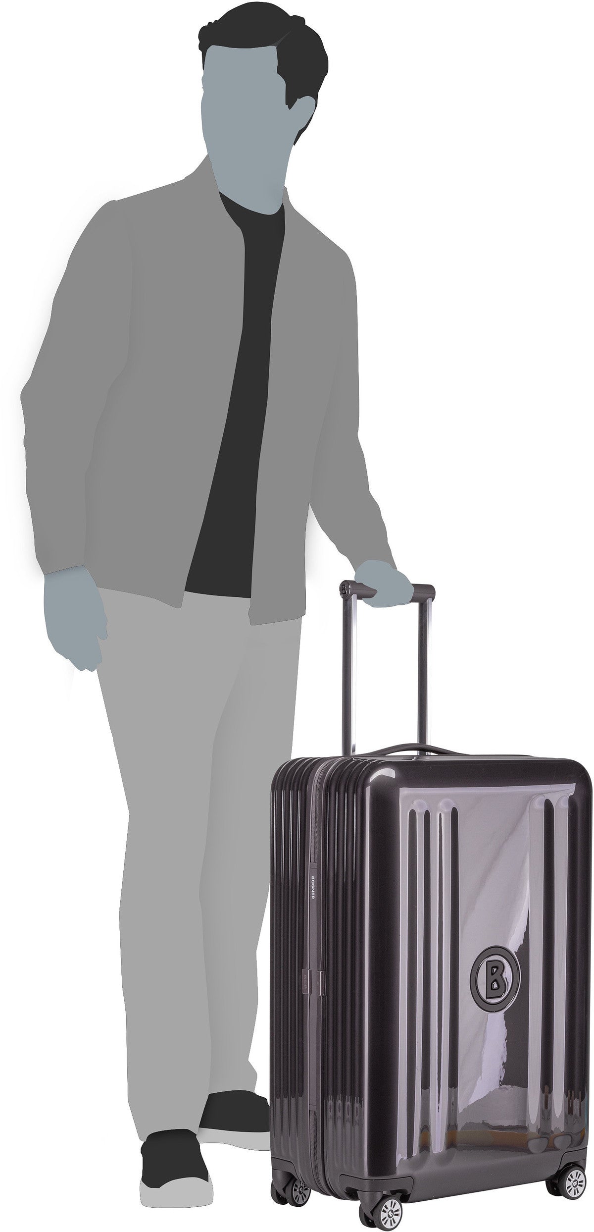 Bogner Piz C65 Trolleycase MVZ 4w Red Koffer – Silhouetweergave