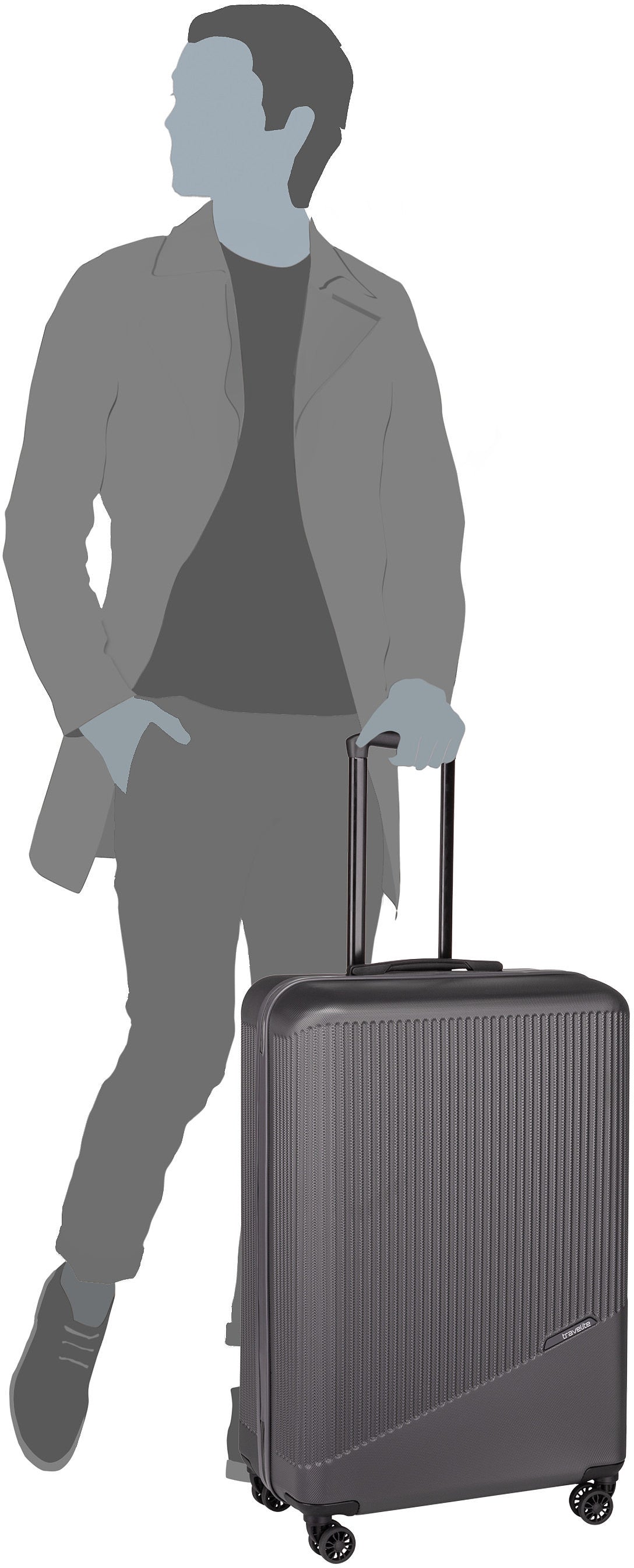 travelite Bali 4w Trolley L Mint Suitcase – Silhouette View