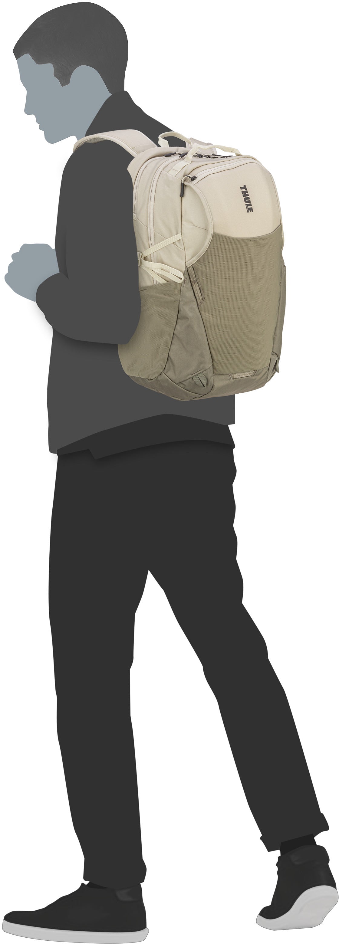 Thule EnRoute 26L Black Backpack – Silhouette View