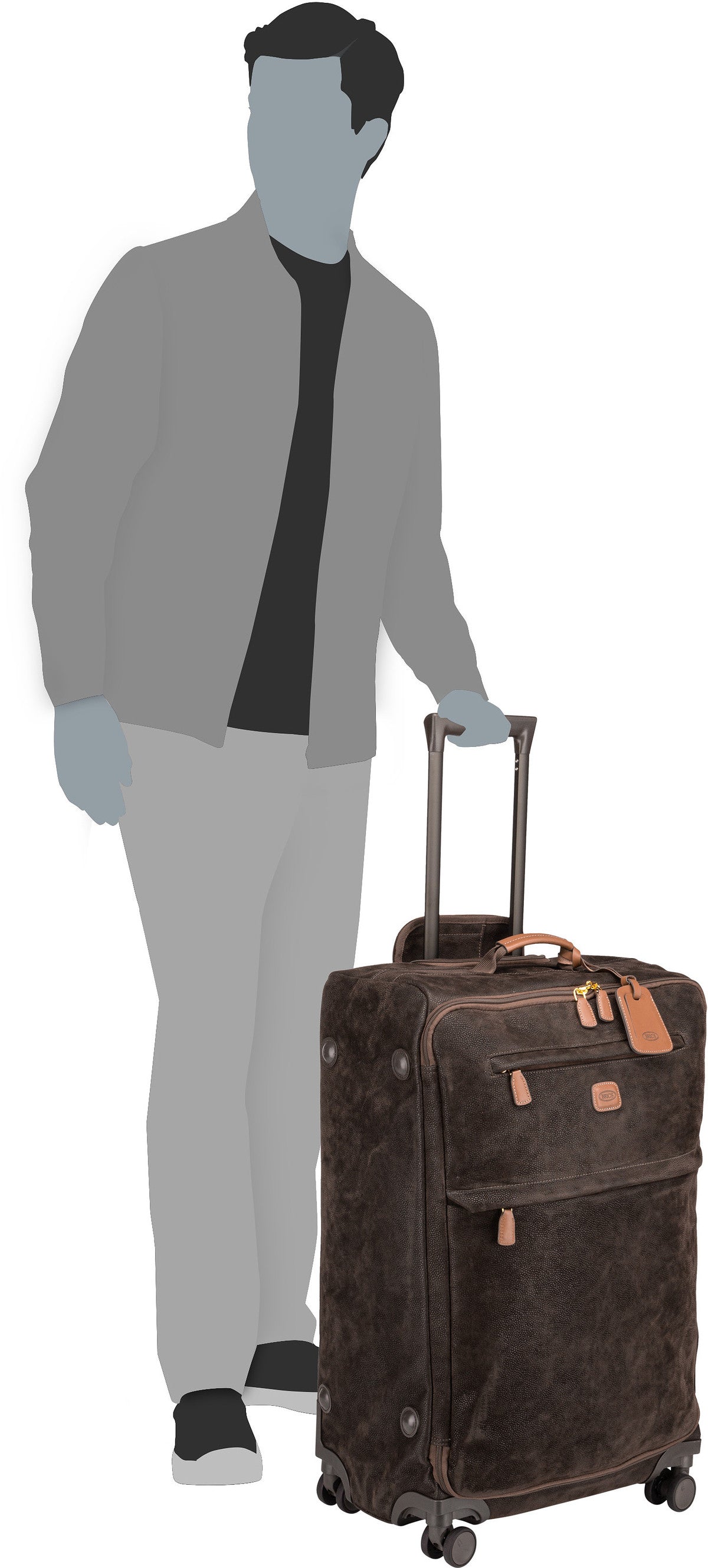 Bric's Life Trolley 58139 Oliva Valigia – Vista Silhouette