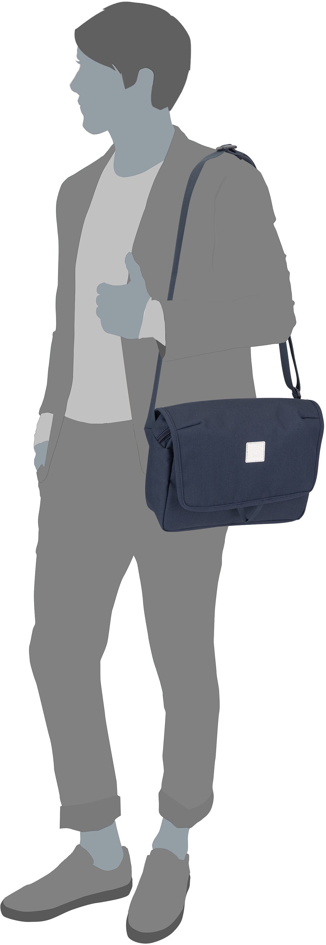 Vaude Coreway 6 Black Messenger Bag – Silhouette View