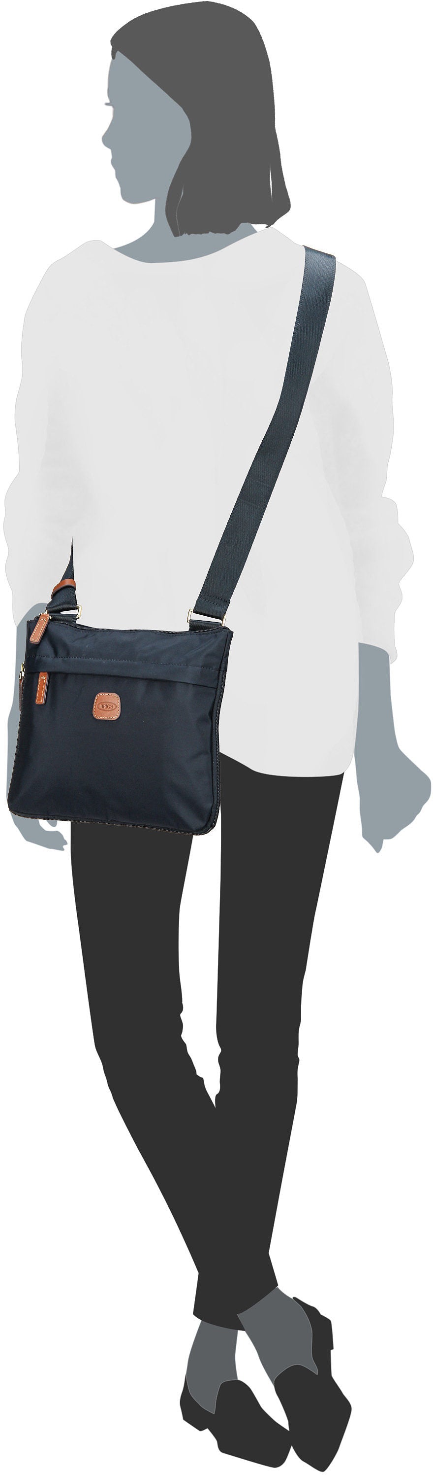 Bric's X-Bag 45081 Ozean Borsa a tracolla – Vista Silhouette