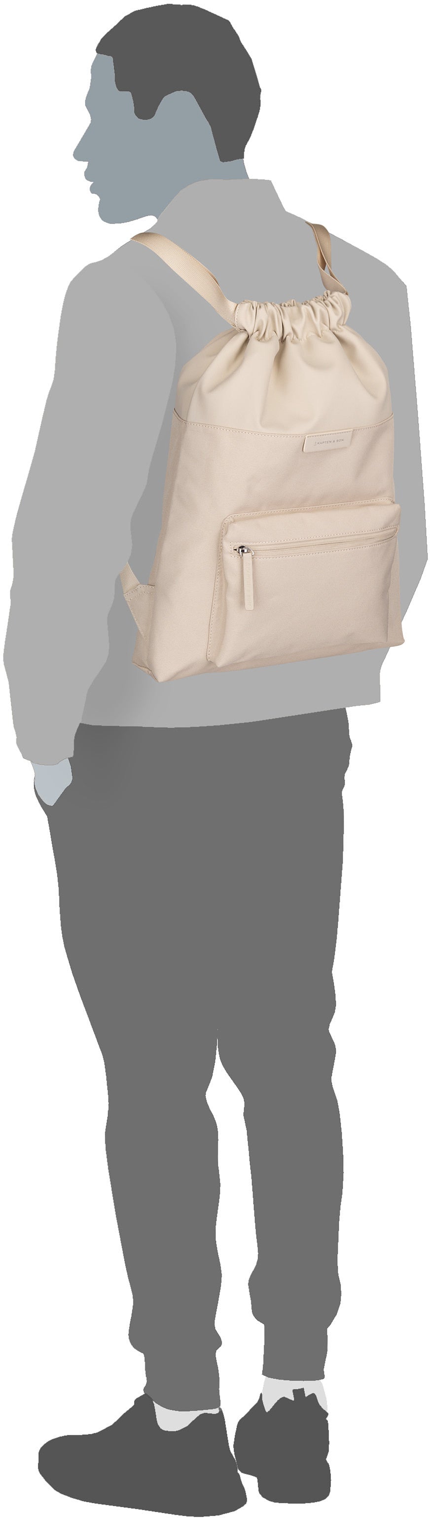 Kapten & Son Storberg Sandstone Rugtassen – Silhouetweergave