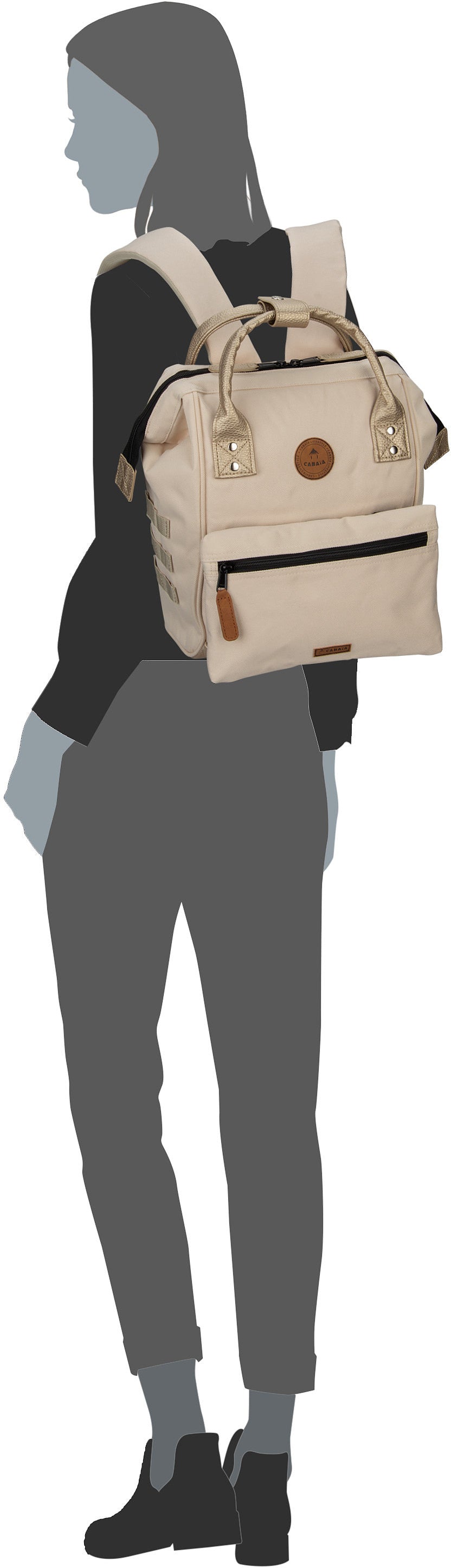 Cabaia Adventurer Recycled Oxford Small Bayonne Zaino – Vista Silhouette