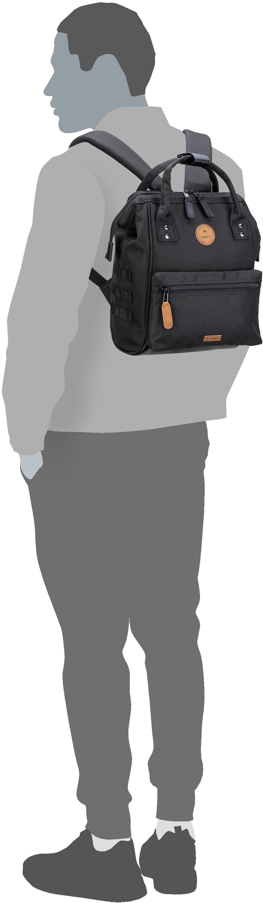 Cabaia Adventurer Oxford Small New York Backpack – Silhouette View