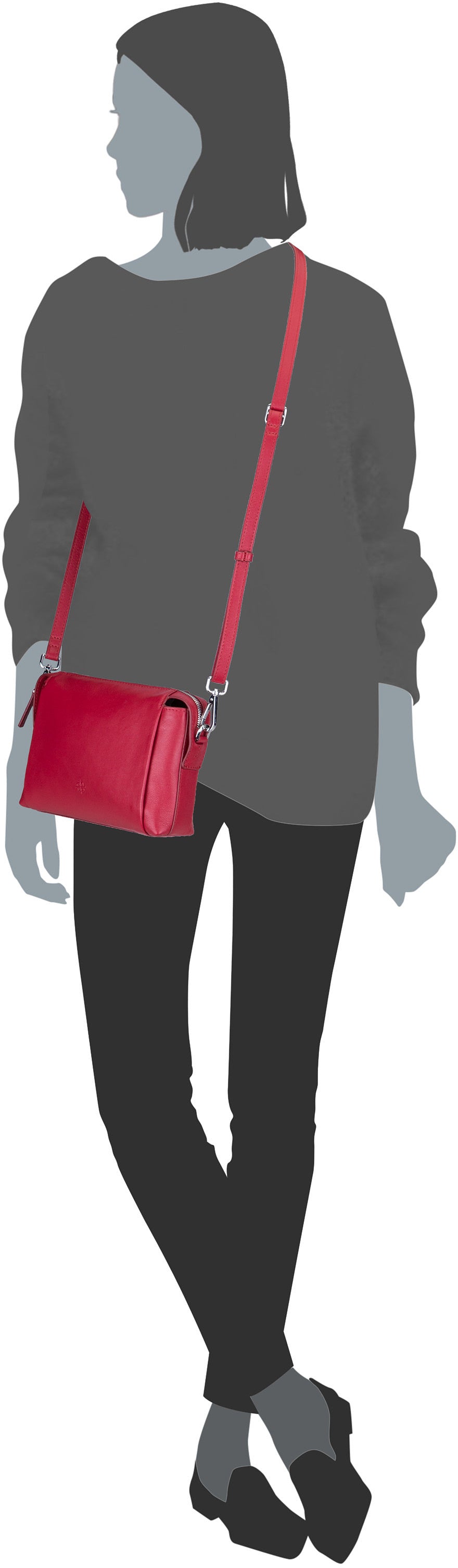 Picard Bali 1203 Rot Borsa a tracolla – Vista Silhouette