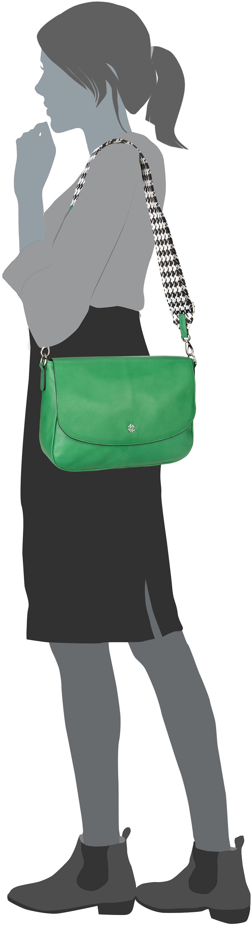 Picard Lay Back 7179 Green Zadeltas – Silhouetweergave