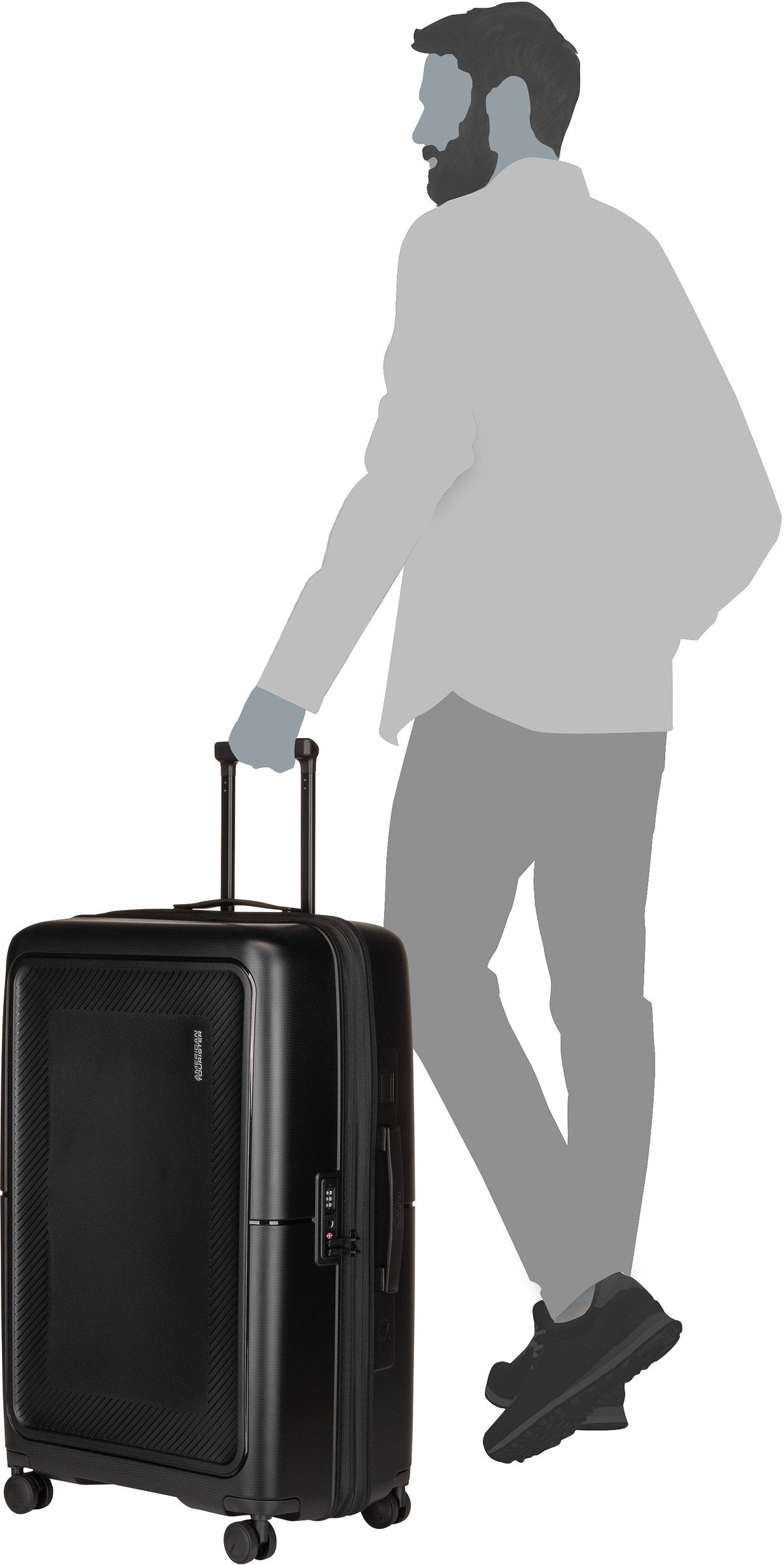 American Tourister Dashpop Spinner 77 EXP True Black Koffer – Silhouetweergave