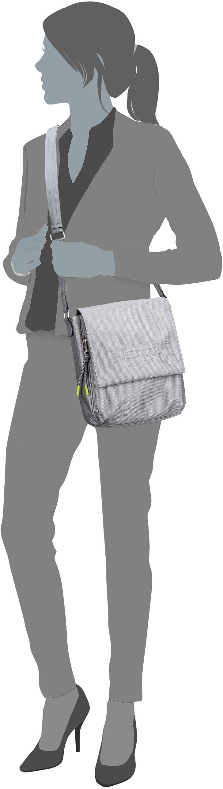 Picard Lucky one 3284 Silber Borsa a tracolla – Vista Silhouette