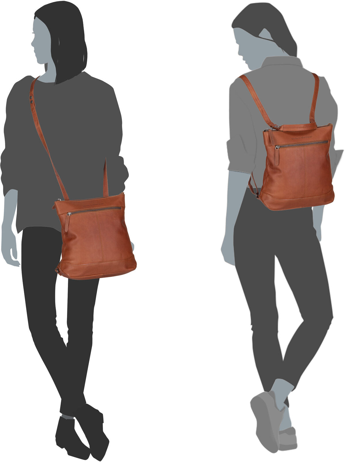 The Chesterfield Brand Harare 0331 Cognac Mochila – Vista Silueta